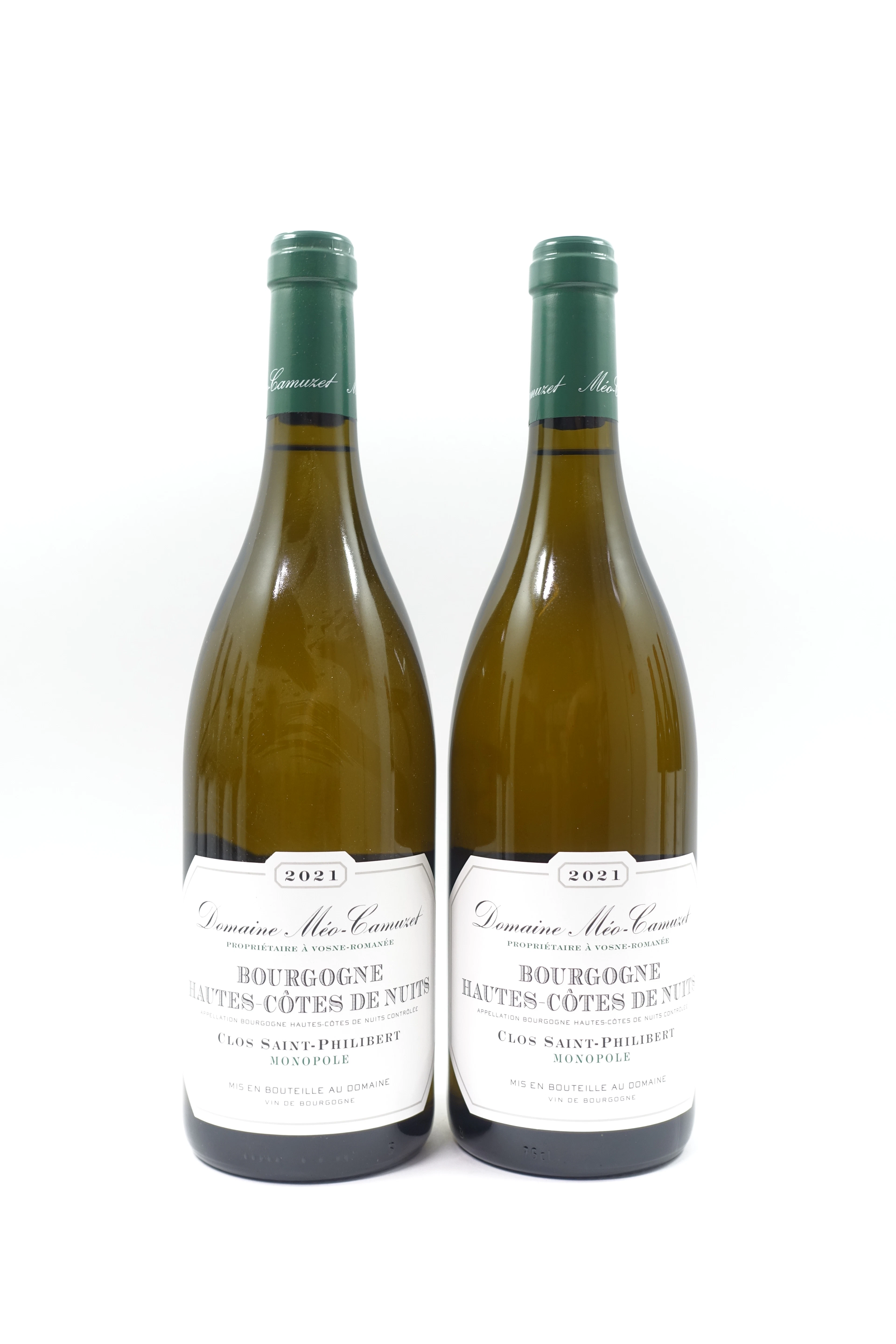 2 bts BOURGOGNE HAUTES COTES DE NUITS 2021 (blanc) Monopole. Clos
