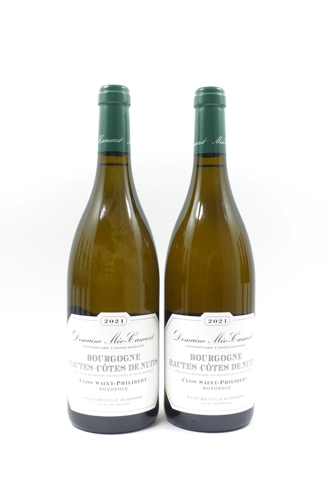 2 bts BOURGOGNE HAUTES COTES DE NUITS 2021 (blanc) Monopole. Clos