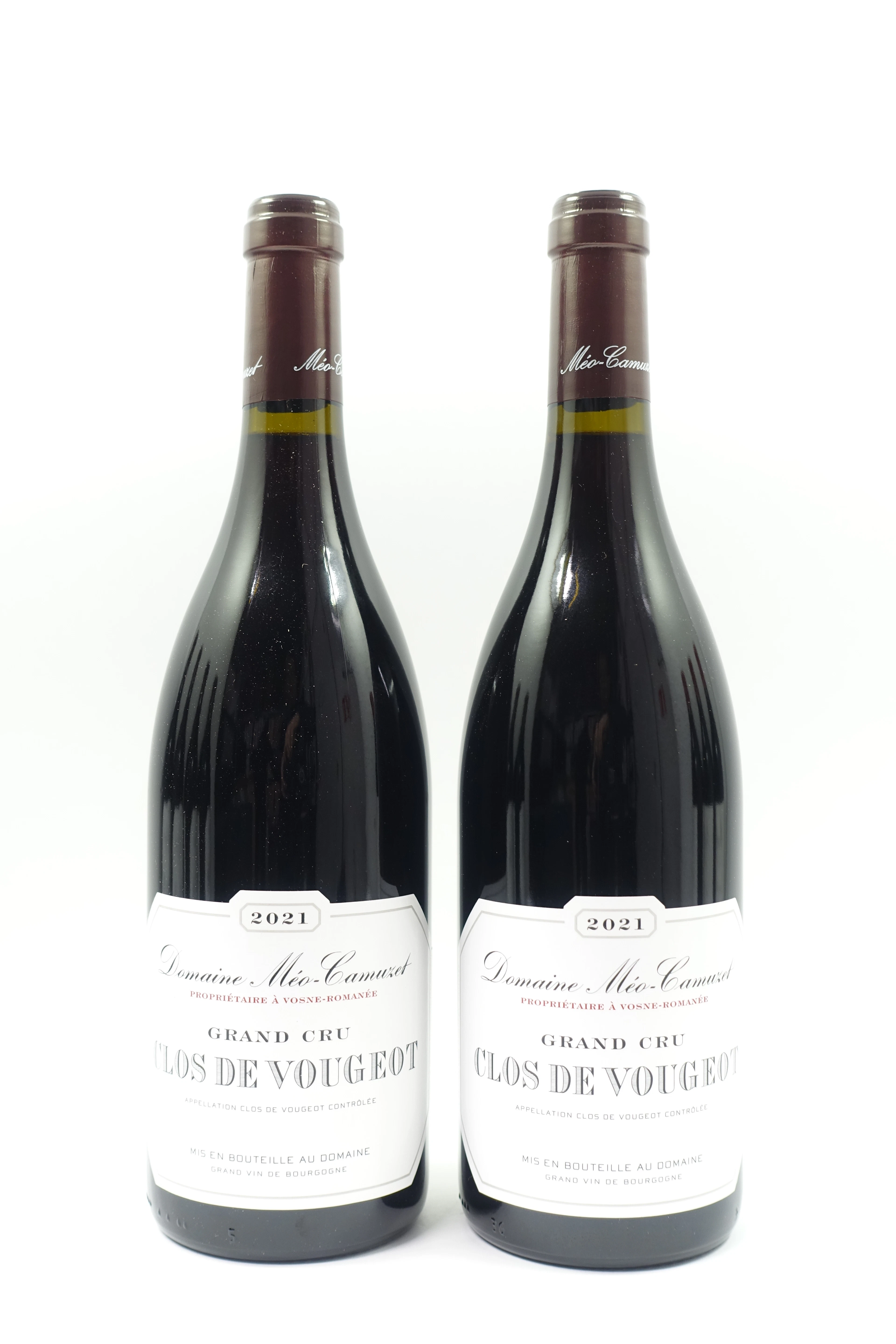 2 bts CLOS DE VOUGEOT 2021 Grand Cru. Domaine Méo Camuzet