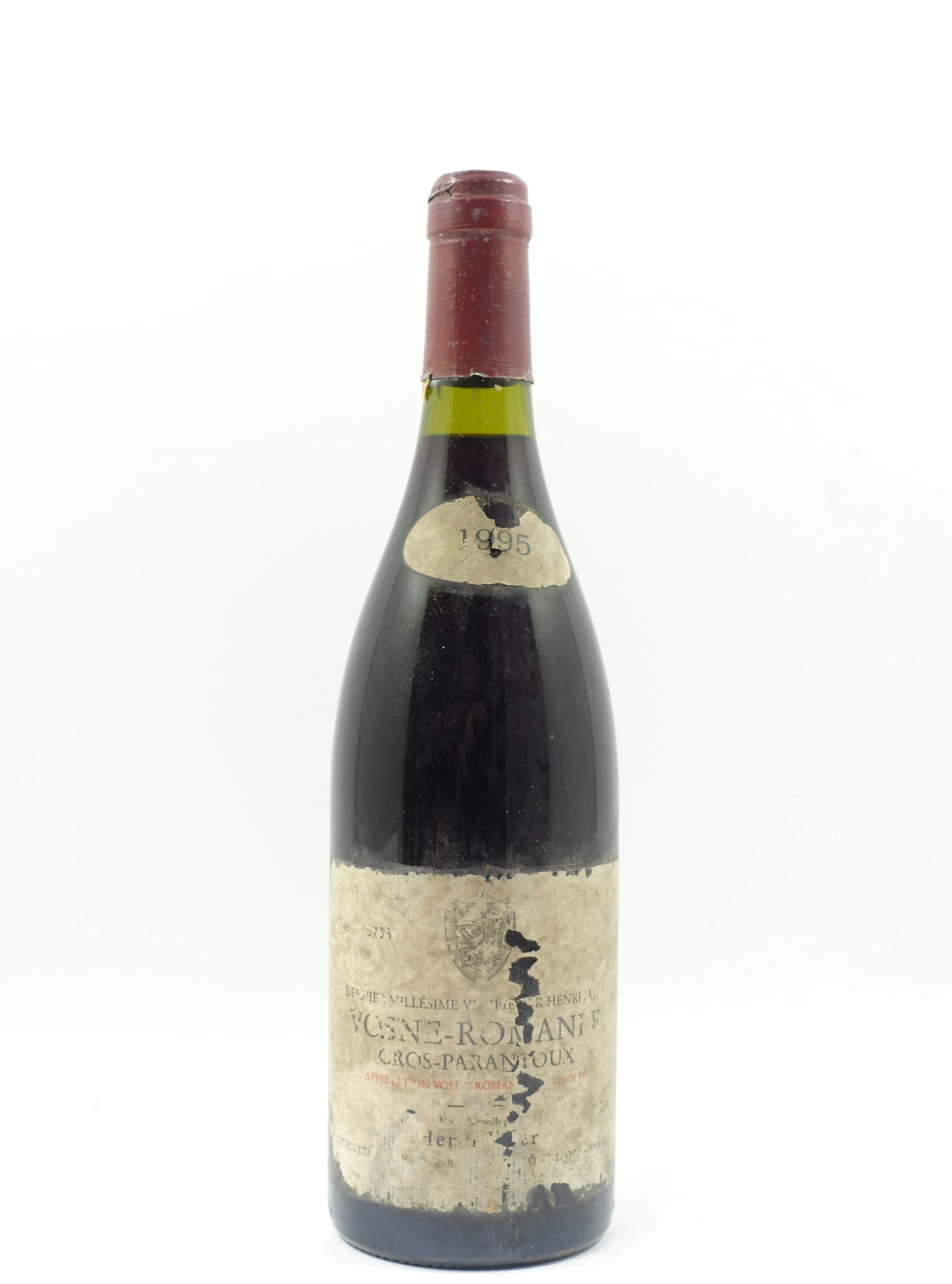 1 bt VOSNE ROMANEE 1995 1er cru Cros Parentoux. Henri Jayer