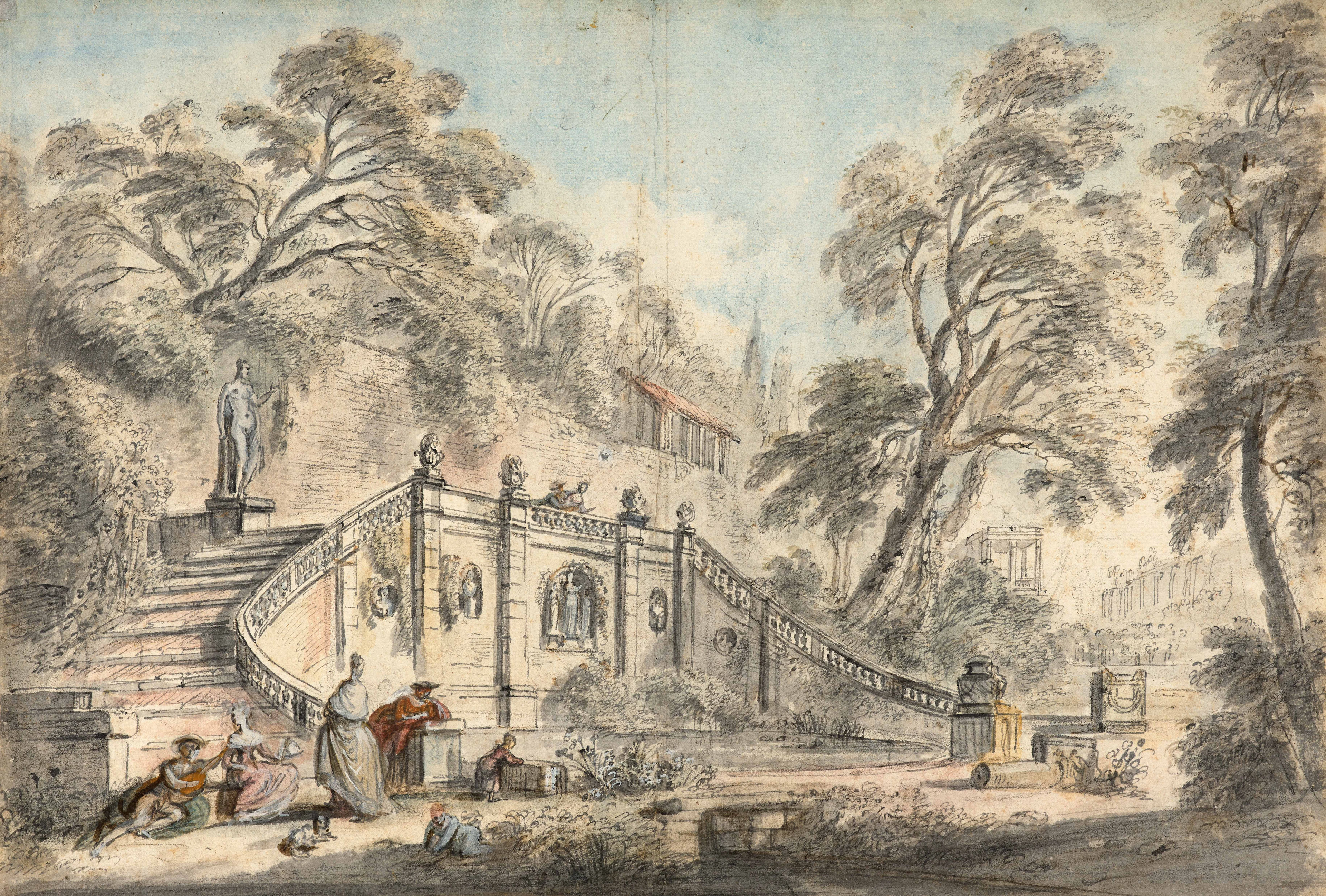 Jean-Baptiste LALLEMAND Dijon, 1716 – Paris, 1803 Vue inspirée de