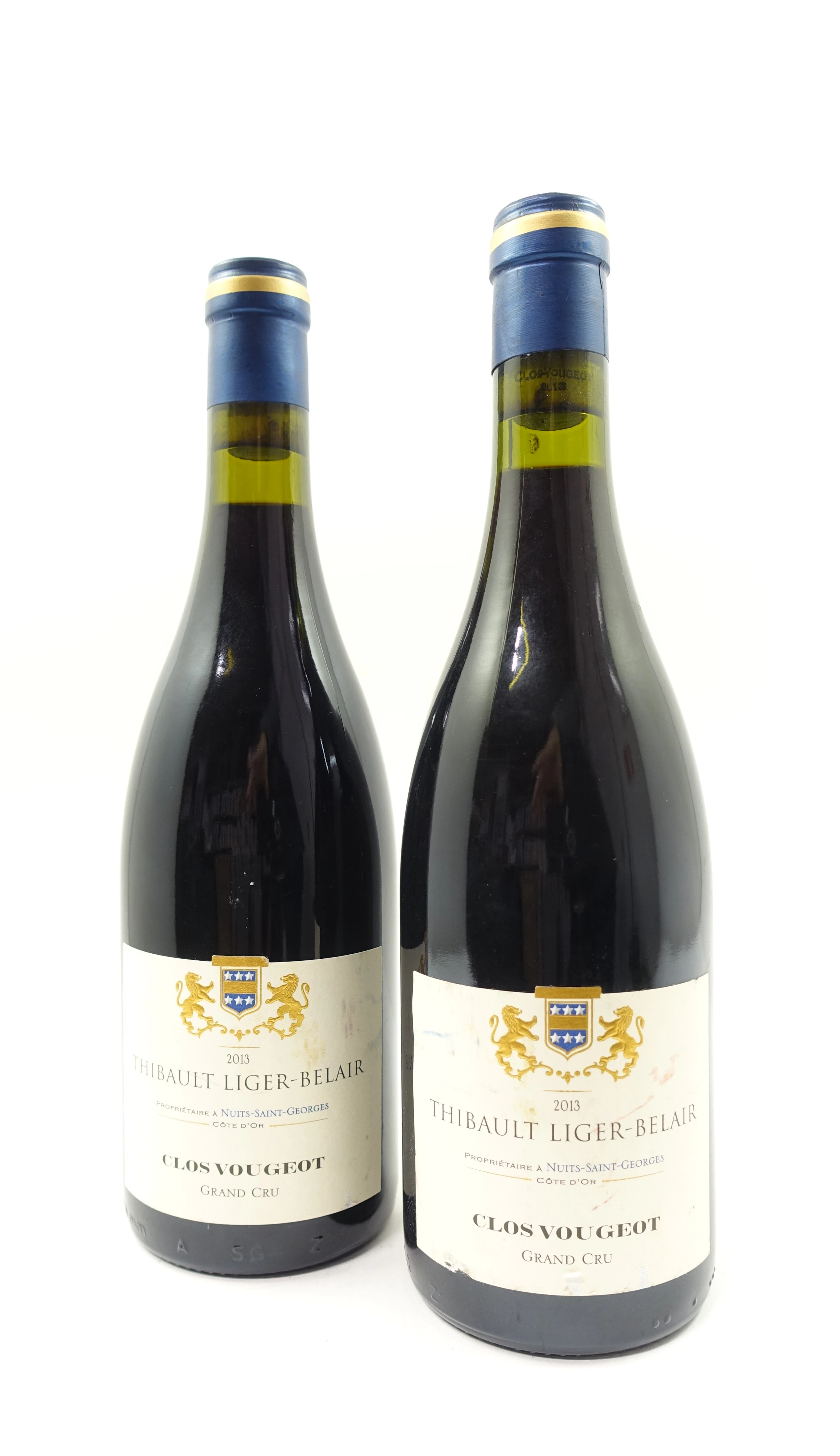 2 bts CLOS DE VOUGEOT 2013 Grand Cru. Thibault Liger-Belair