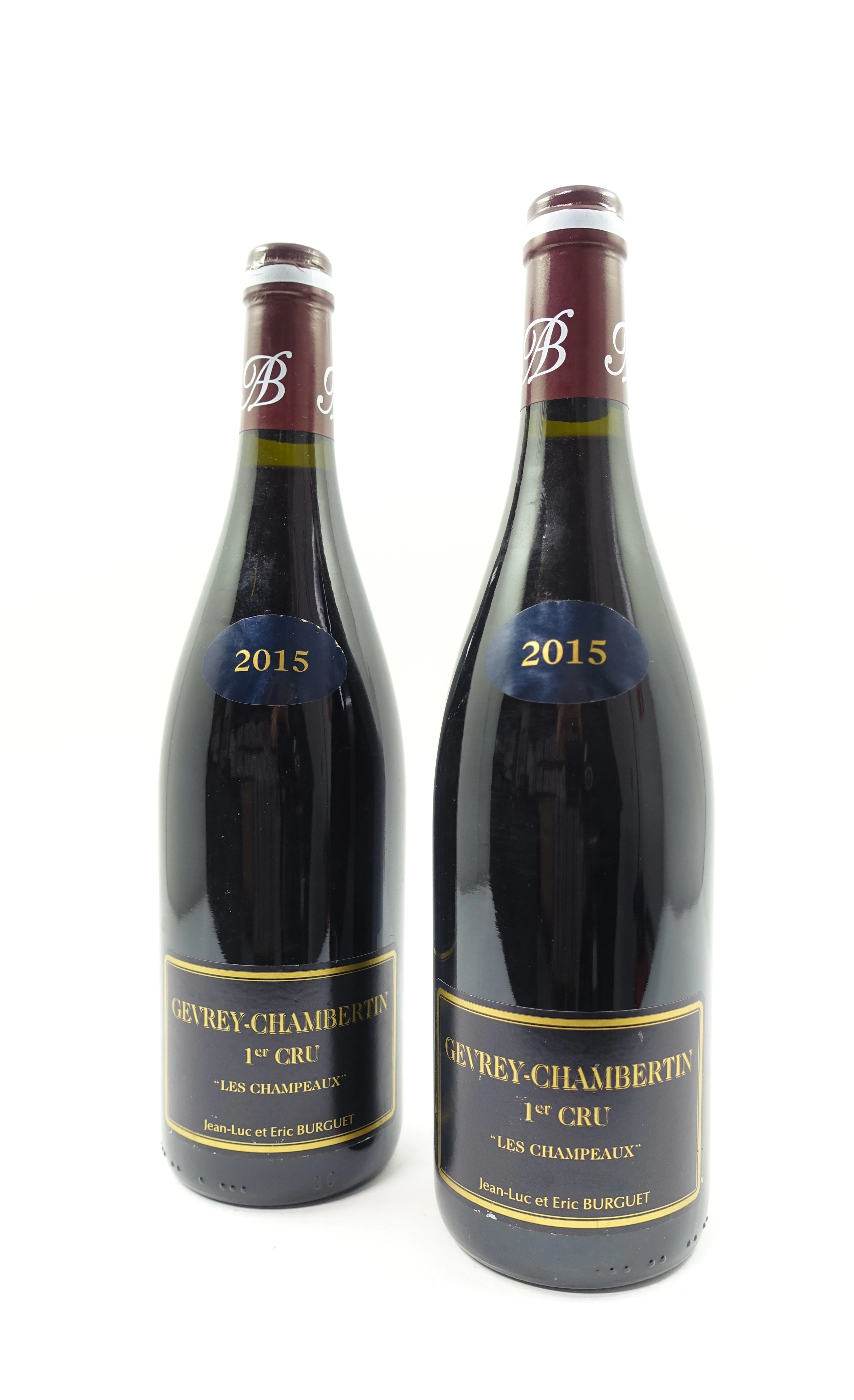 2 bts GEVREY CHAMBERTIN 2015 1er Cru Les Champeaux. Domaine Alain Burguet