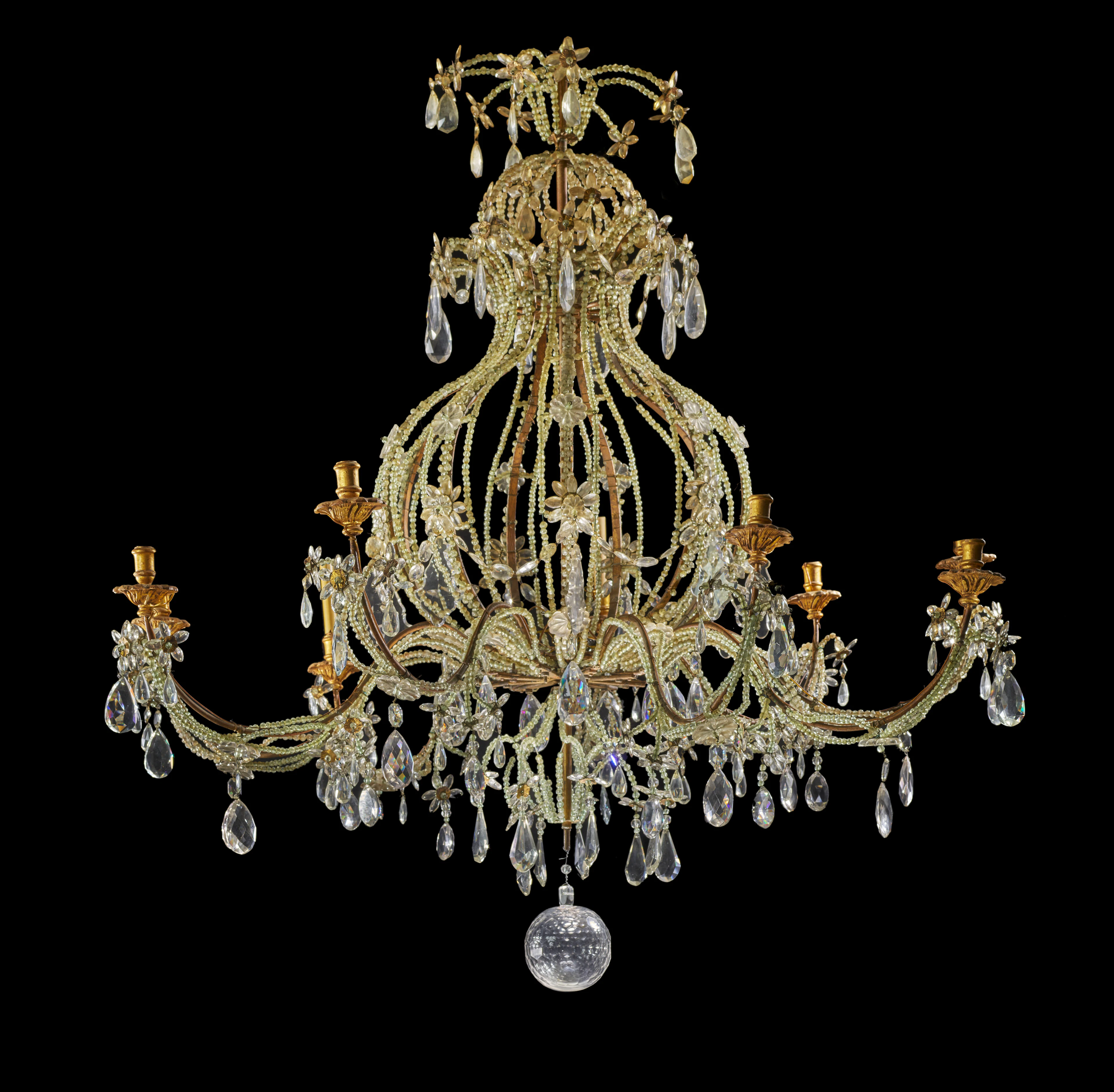 LUSTRE ITALIEN DE LA DEUXIÈME MOITIÉ DU XVIIIe SIÈCLE, TRAVAIL PROBABLEMENT