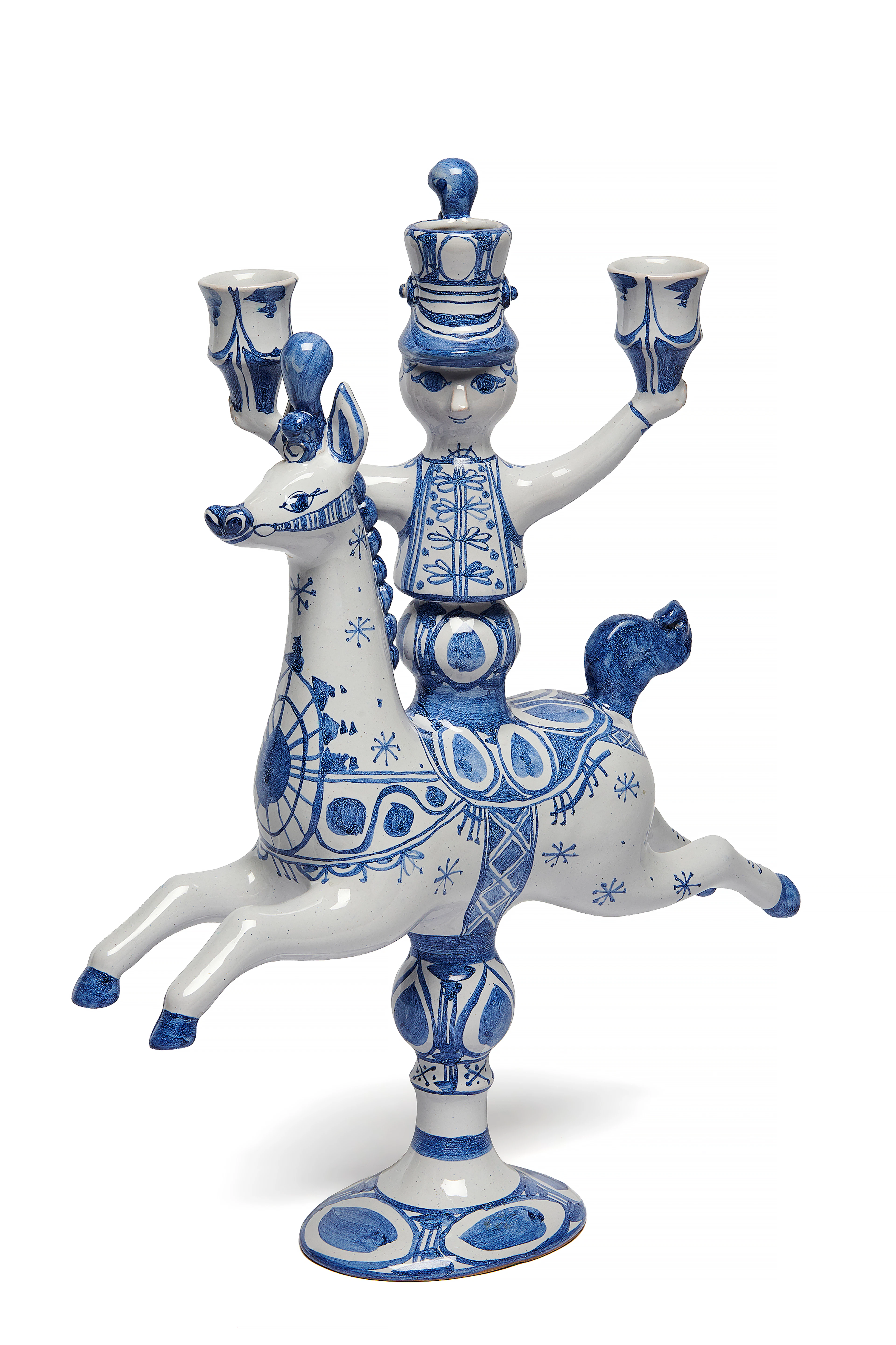 Björn WIINBLAD 1918-2006 Candélabre en forme de cavalier - circa 1974