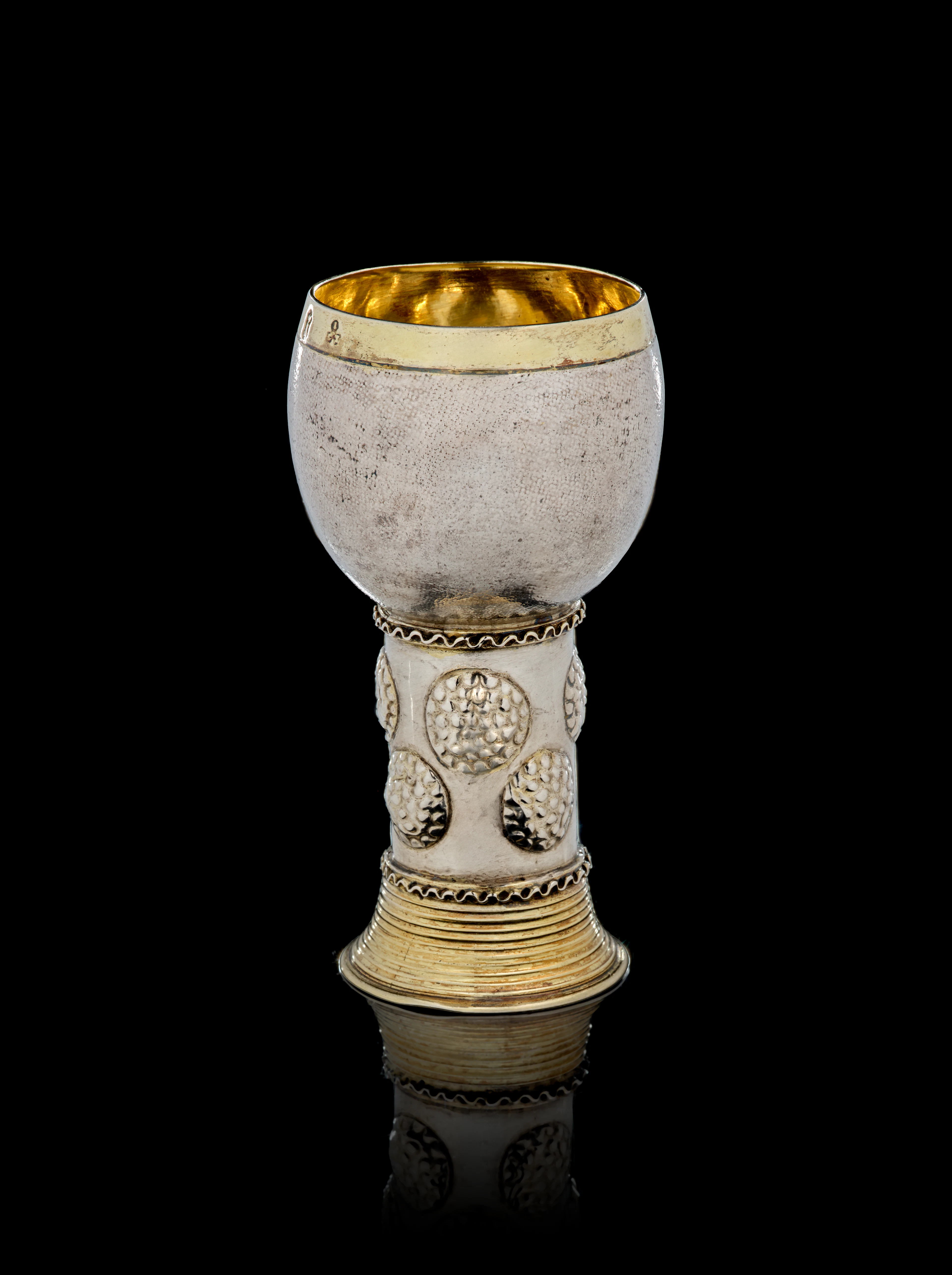 A Polish parcel-gilt silver römer beaker, Conrad Jakob Keseberg, Danzig