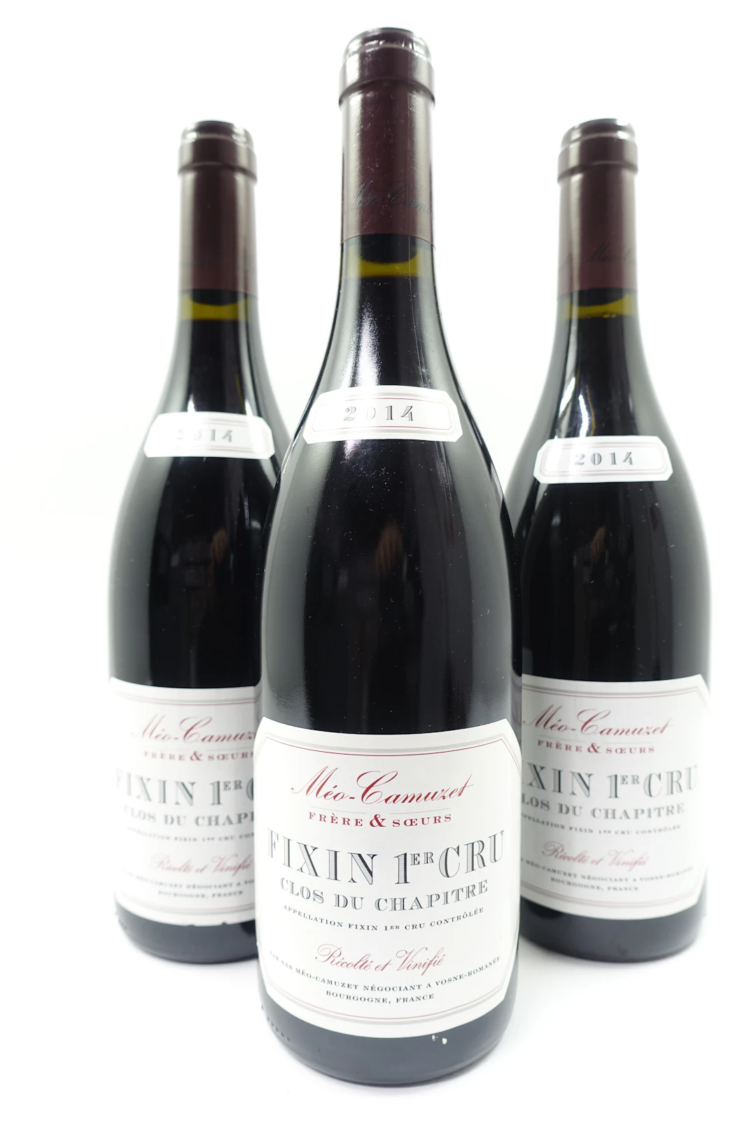 3 bts FIXIN 2014 1er Cru Clos du Chapitre. Méo Camuzet Frère & Sœurs