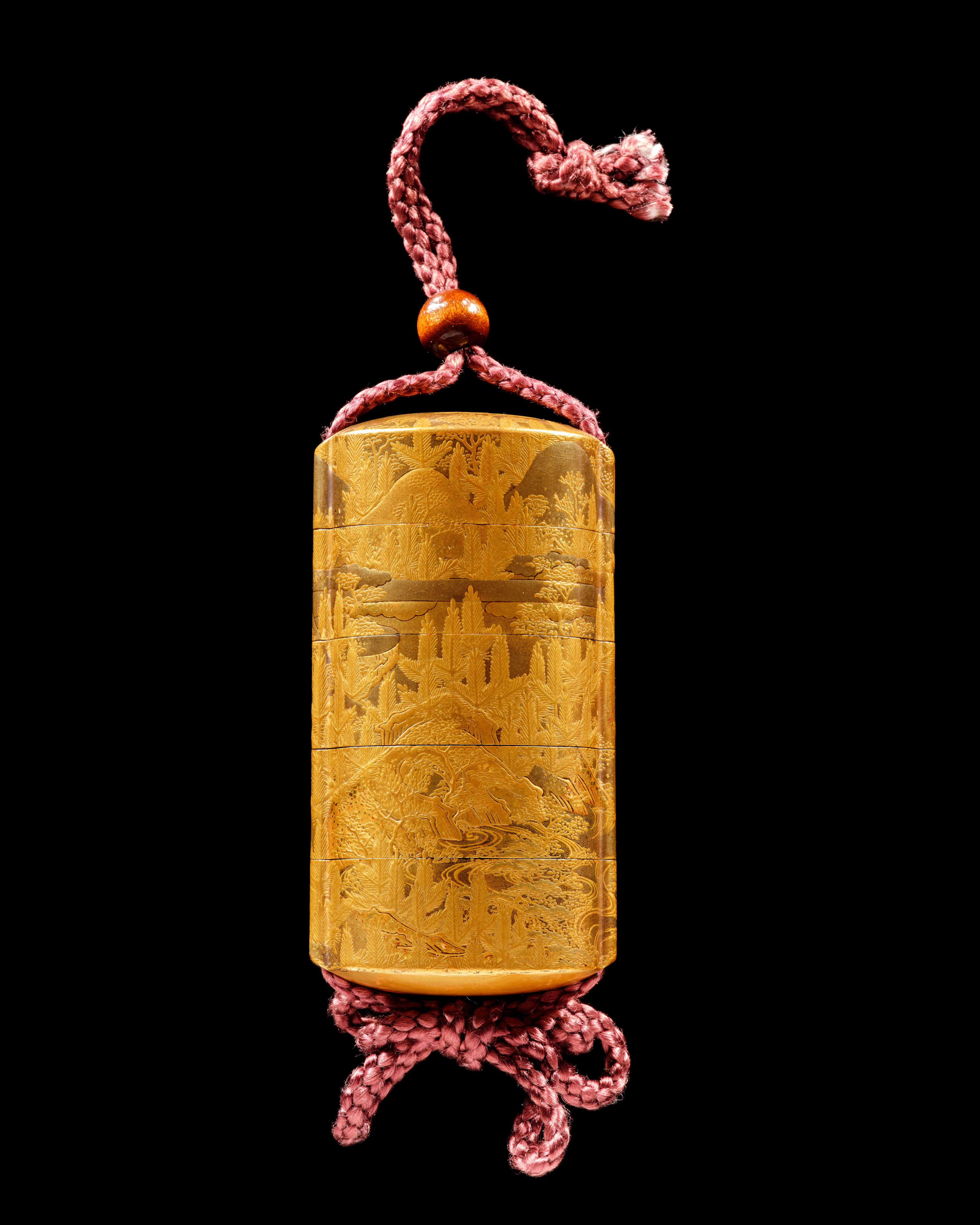 INRO À QUATRE CASES EN LAQUE, Japon, époque Edo, XIXe siècle