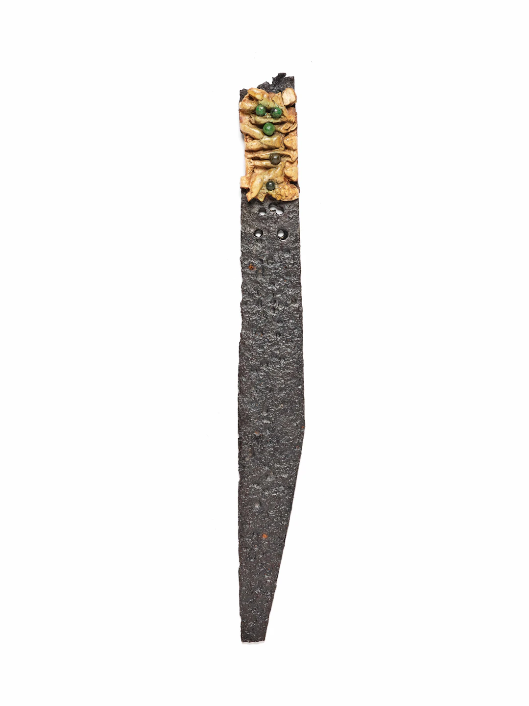 A Roman bronze and bone knife