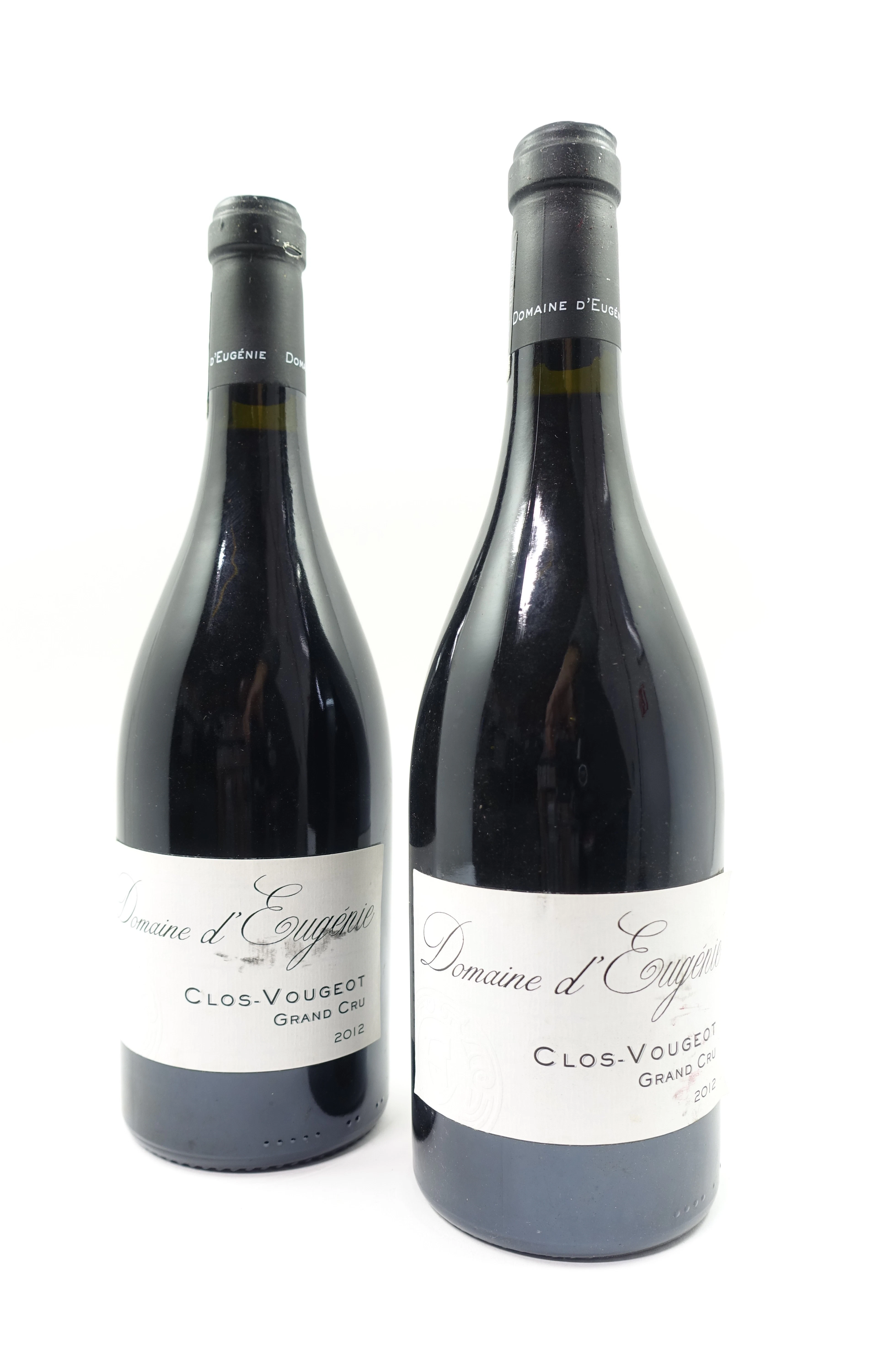 2 bts CLOS DE VOUGEOT 2012 Grand Cru. Domaine d'Eugénie