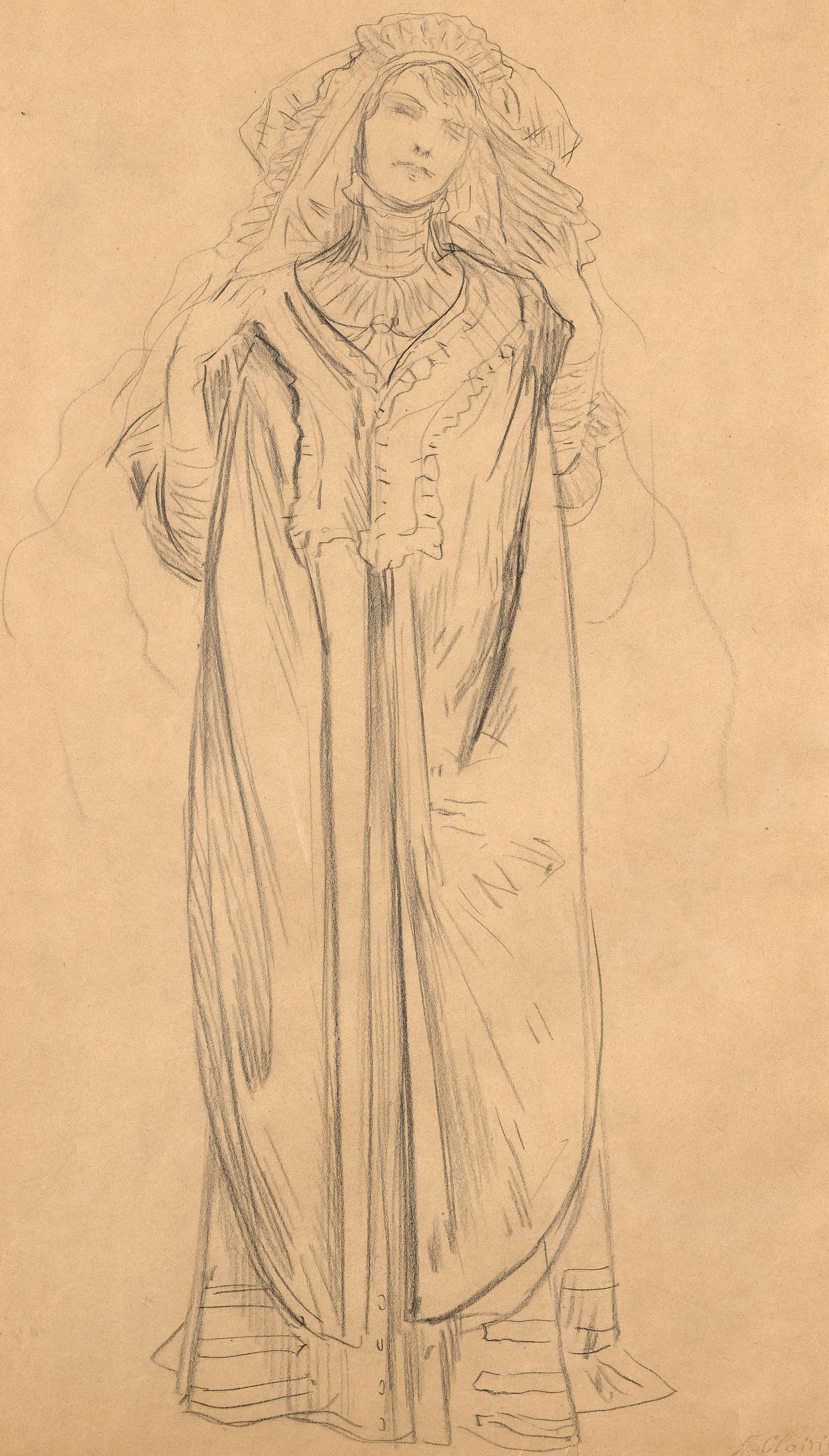 Georges CLAIRIN Paris, 1843 – Clohars-Carnoët, 1919 Etude de femme