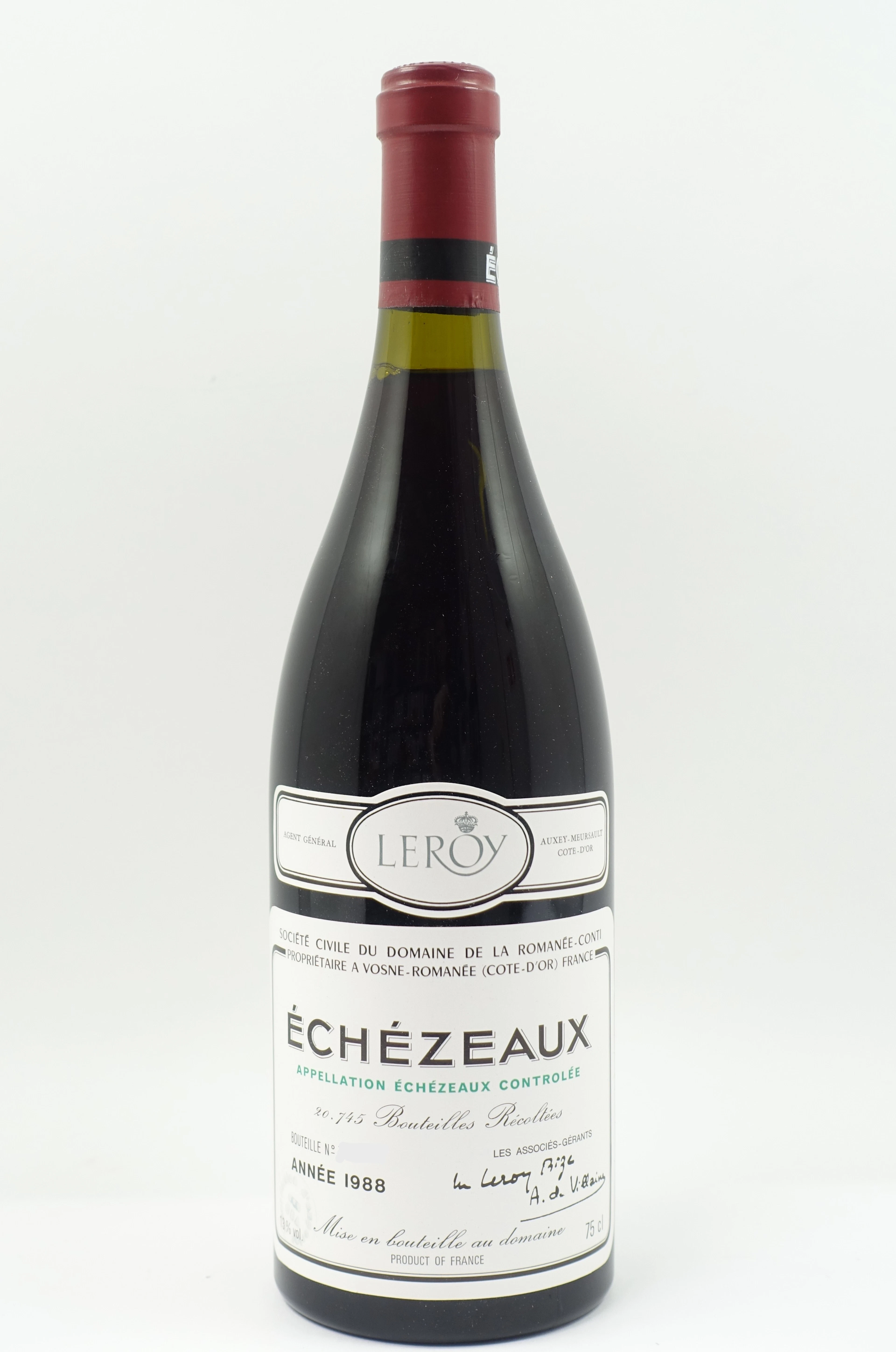 1 bt ECHEZEAUX 1988 Grand Cru. Domaine de la Romanée Conti