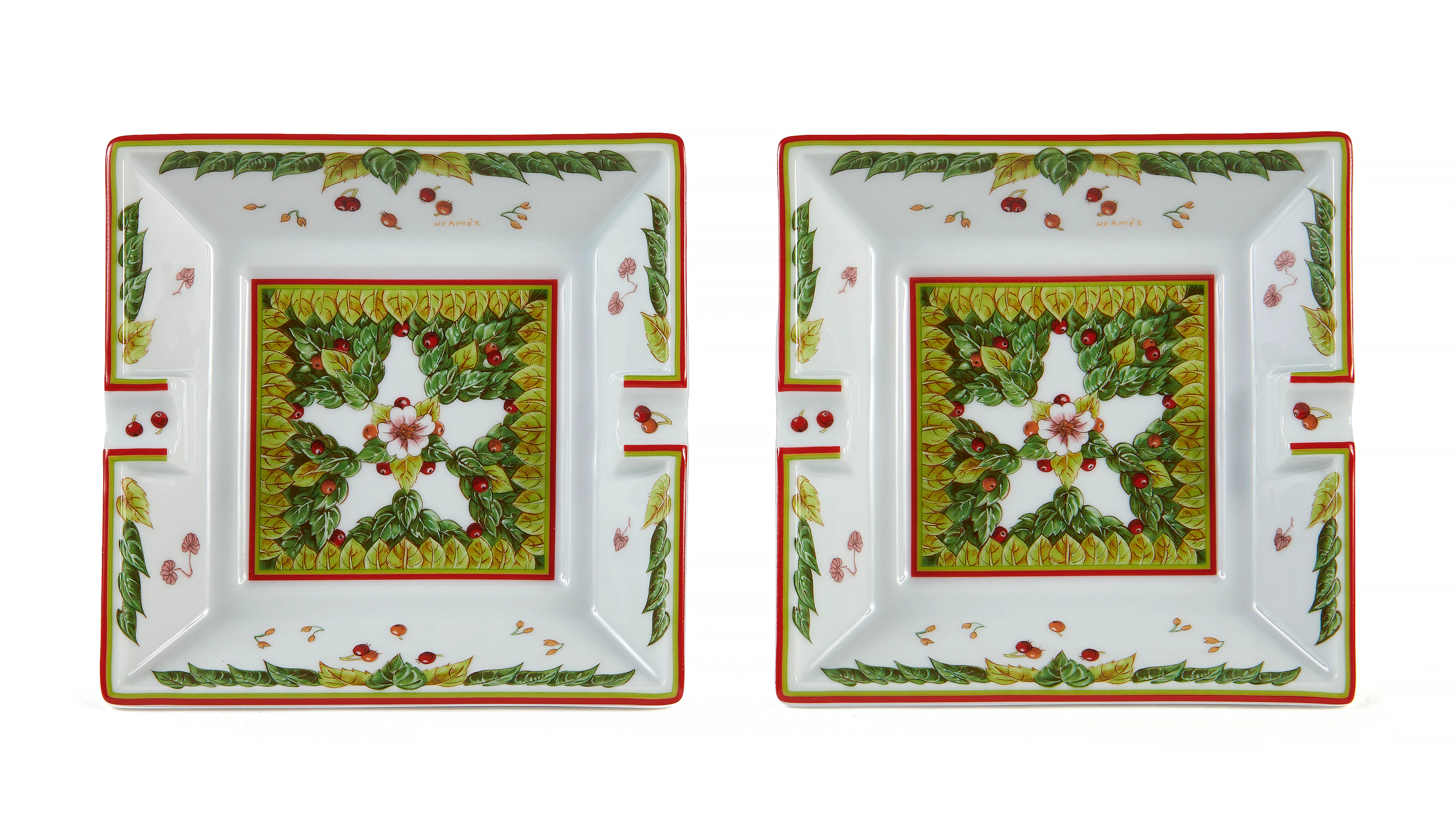HERMÈS JARDIN DE PYTHAGORE Two ashtrays