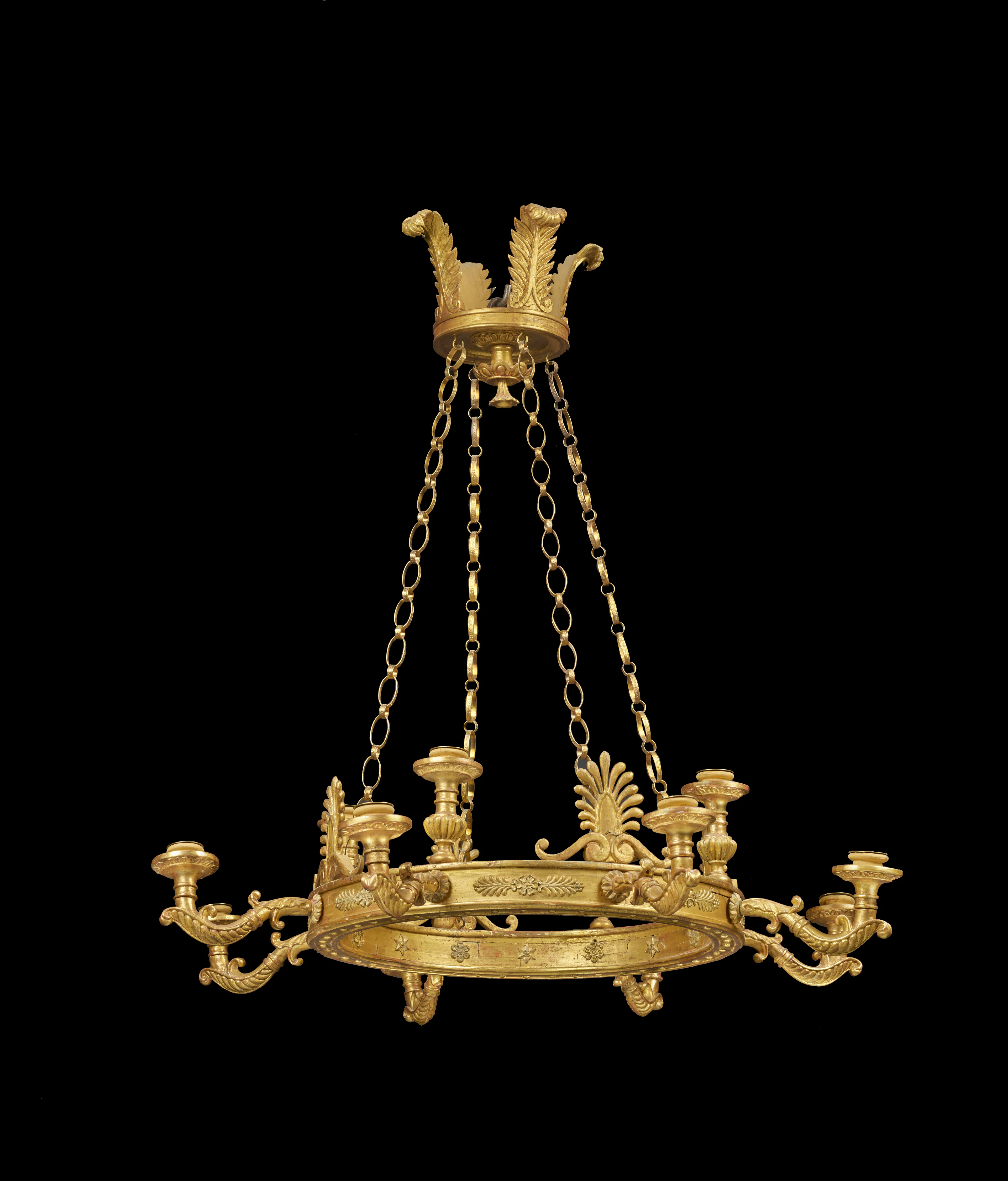 LUSTRE D’ÉPOQUE NÉOCLASSIQUE, TRAVAIL VIENNOIS DU DÉBUT DU XIXe SIECLE
