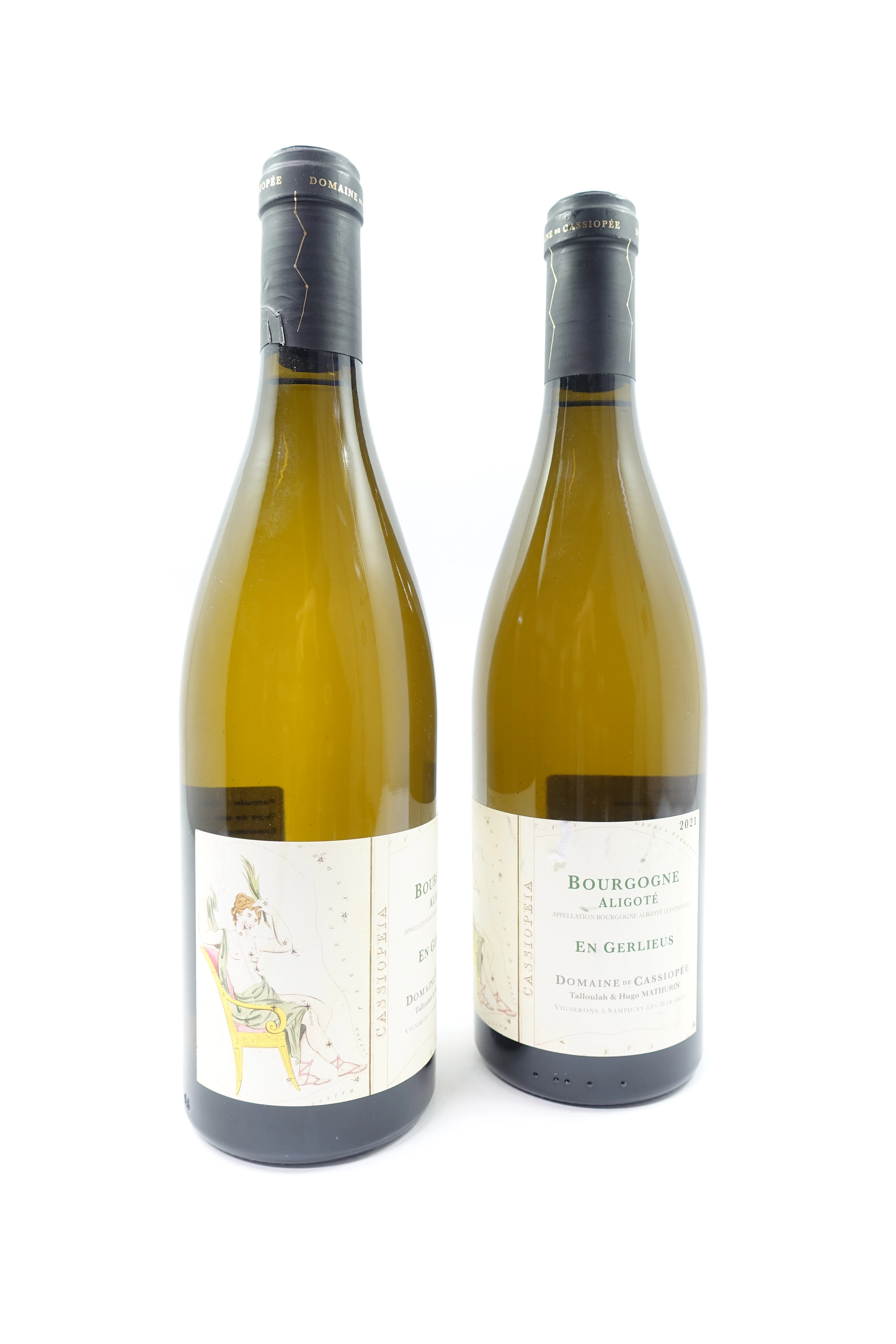 2 bts BOURGOGNE ALIGOTE 2021 En Gerlieus. Domaine de Cassiopée