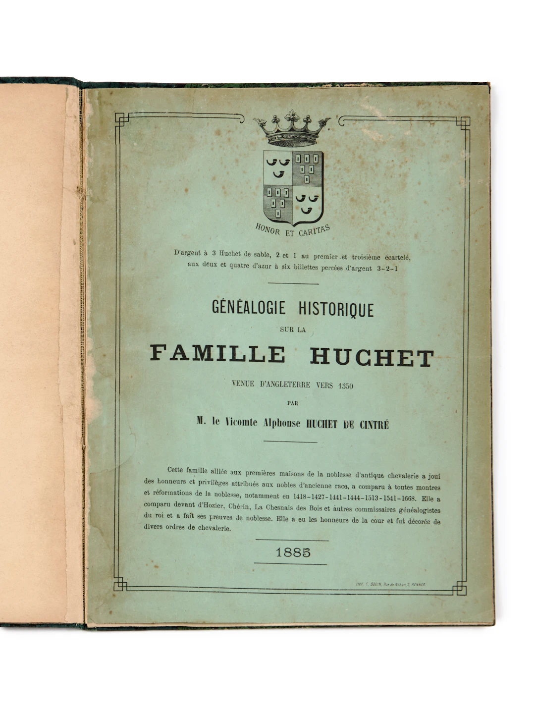 HUCHET de CINTRÉ (Alphonse, vicomte)