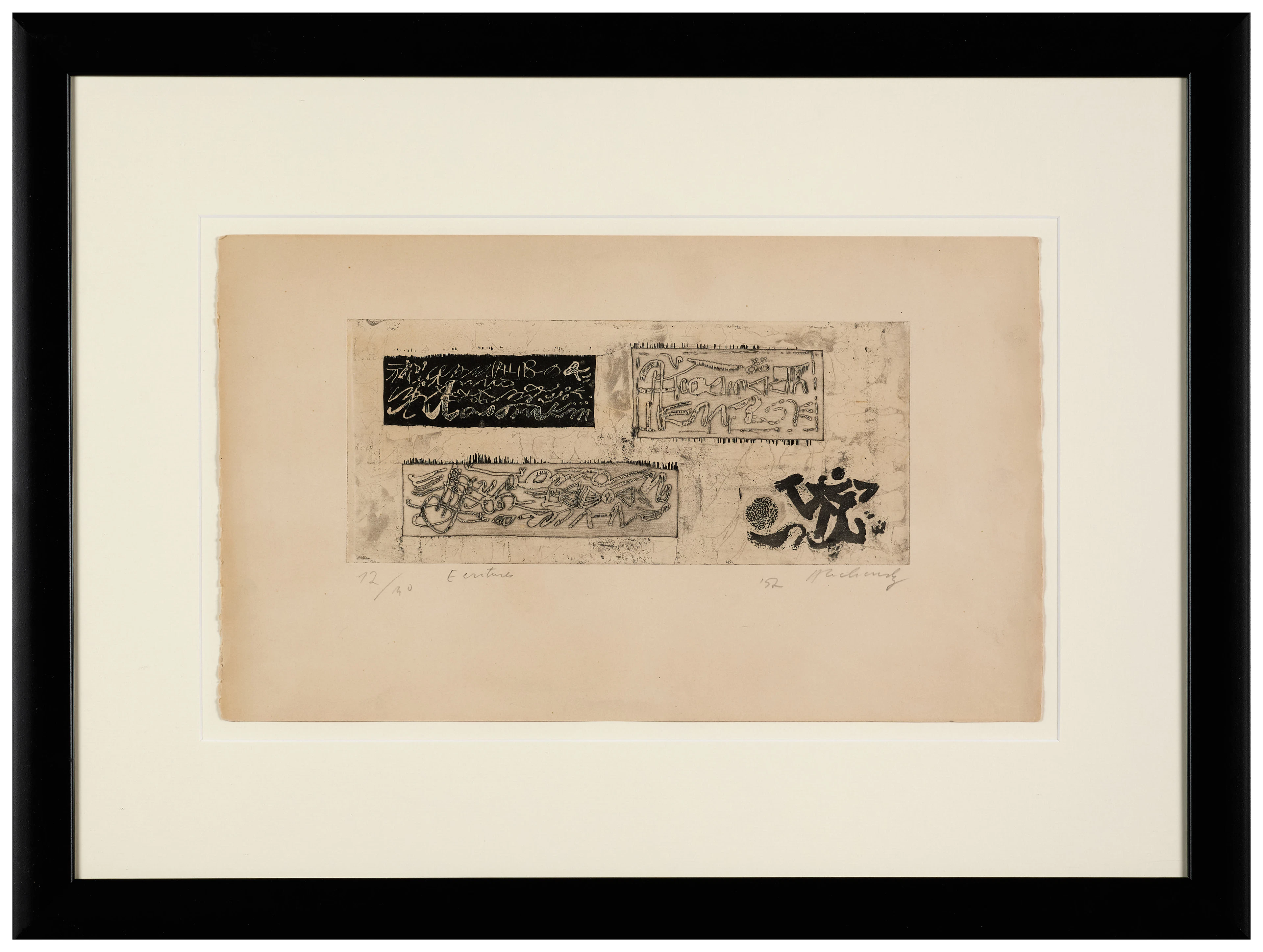 Pierre ALECHINSKY Né en 1927 Écritures - 1952