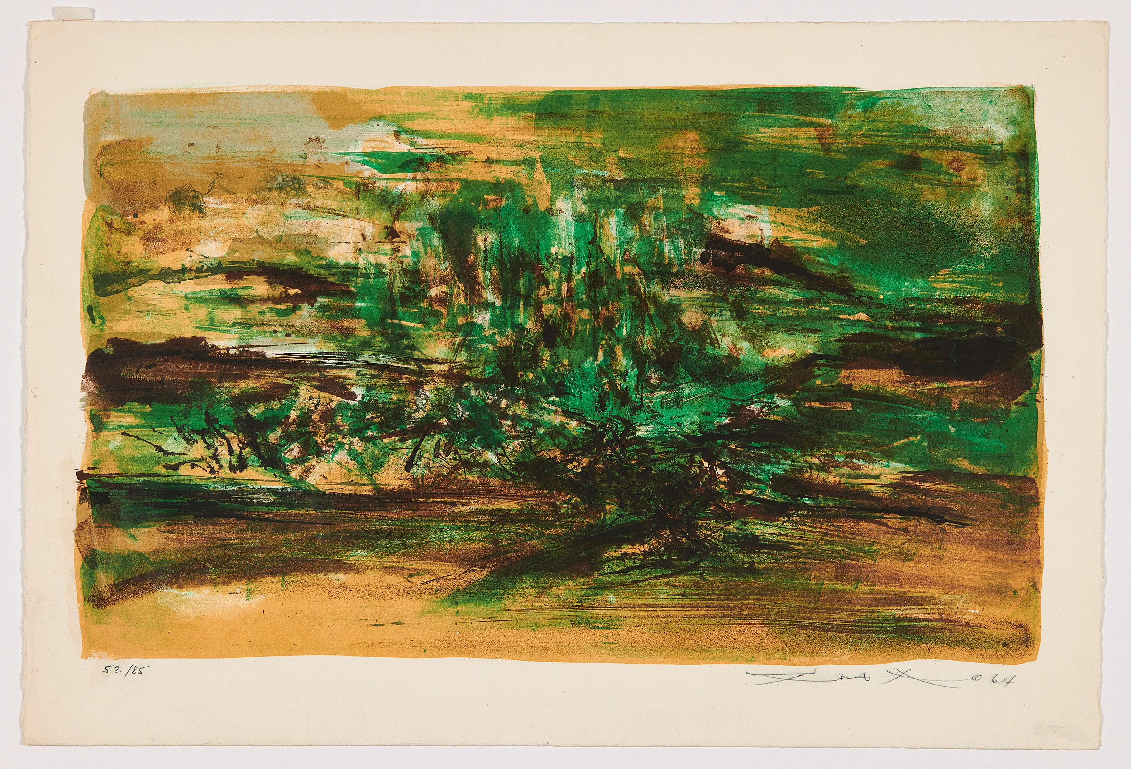 ZAO WOU-KI 1920 - 2013 Sans titre - 1964