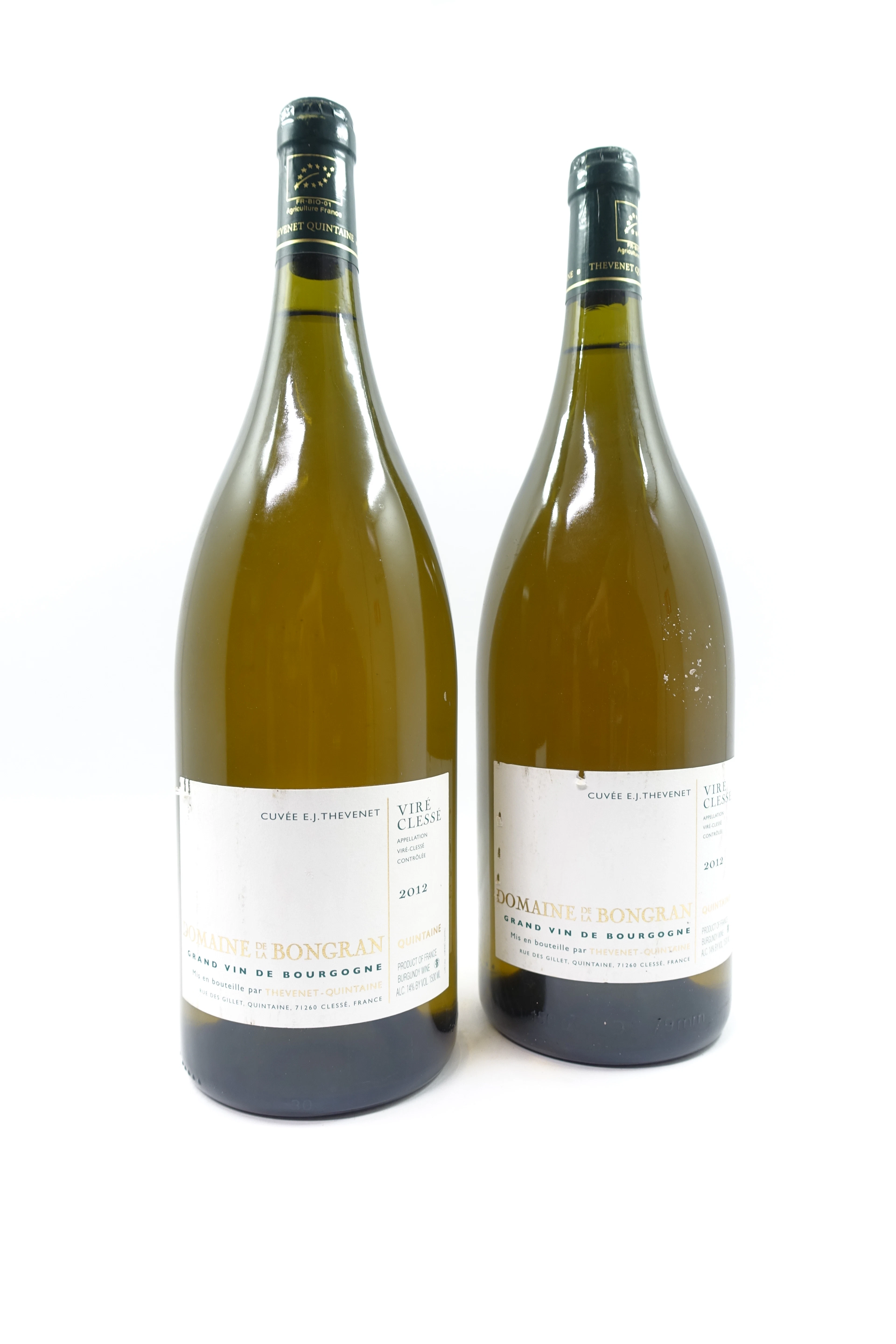 2 mags VIRE CLESSE 2012 Quintaine Cuvée E.J.Thevenet. Domaine de la Bongran