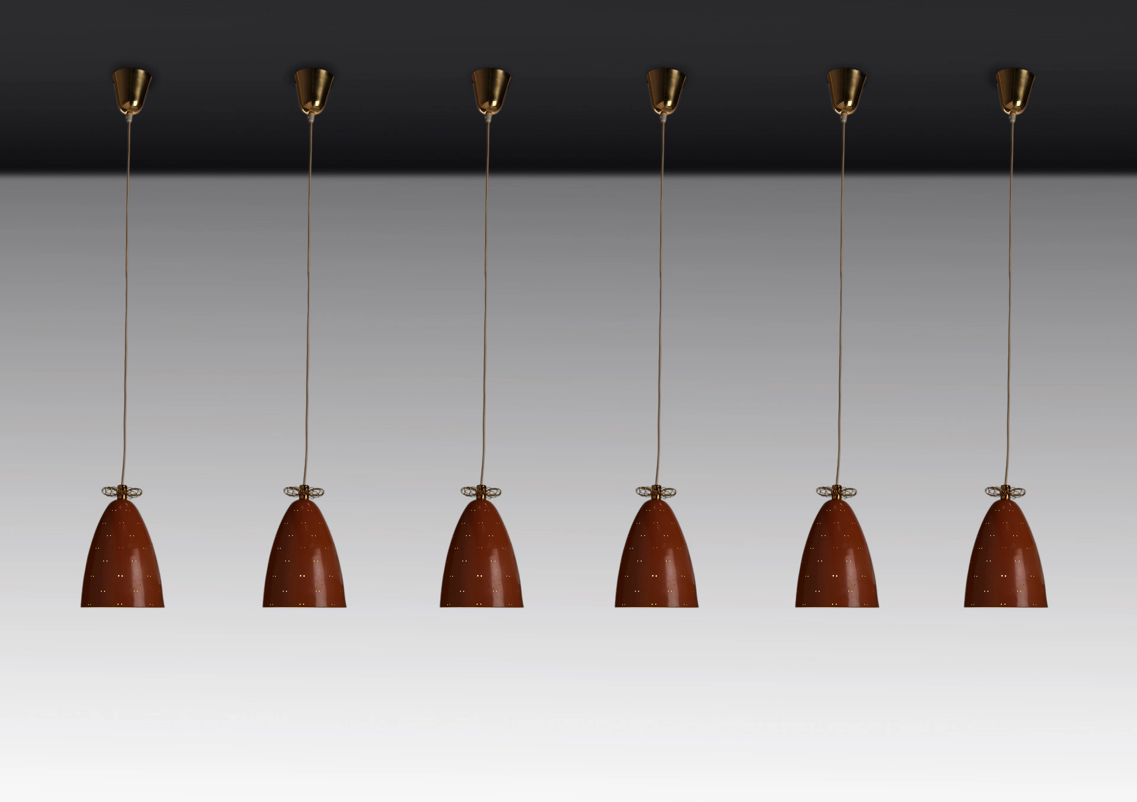 Paavo TYNELL 1890-1973 Ensemble de six suspensions mod. J1979 - circa 1950