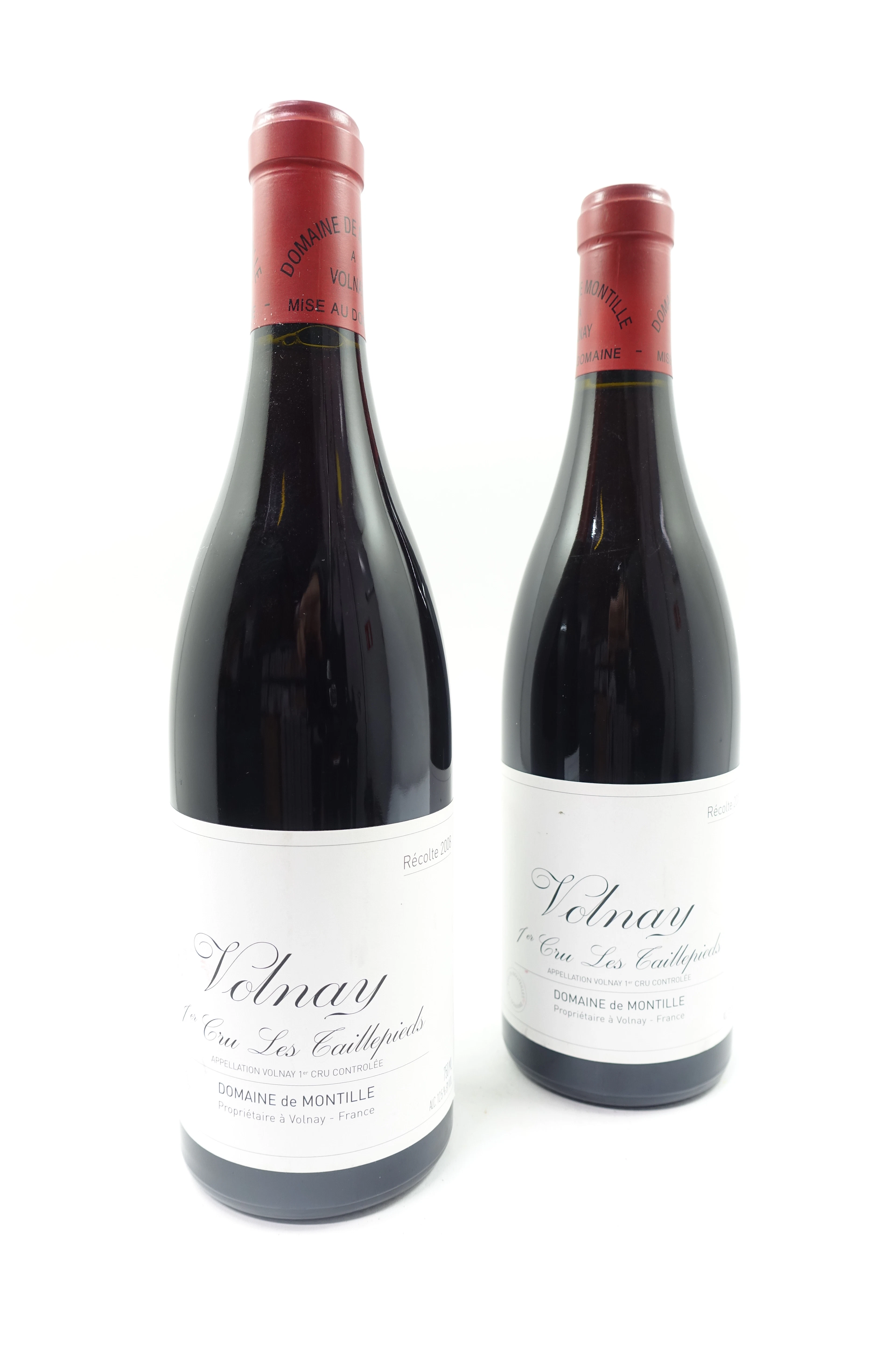 2 bts VOLNAY 2008 1er Cru les Taillepieds. Domaine de Montille