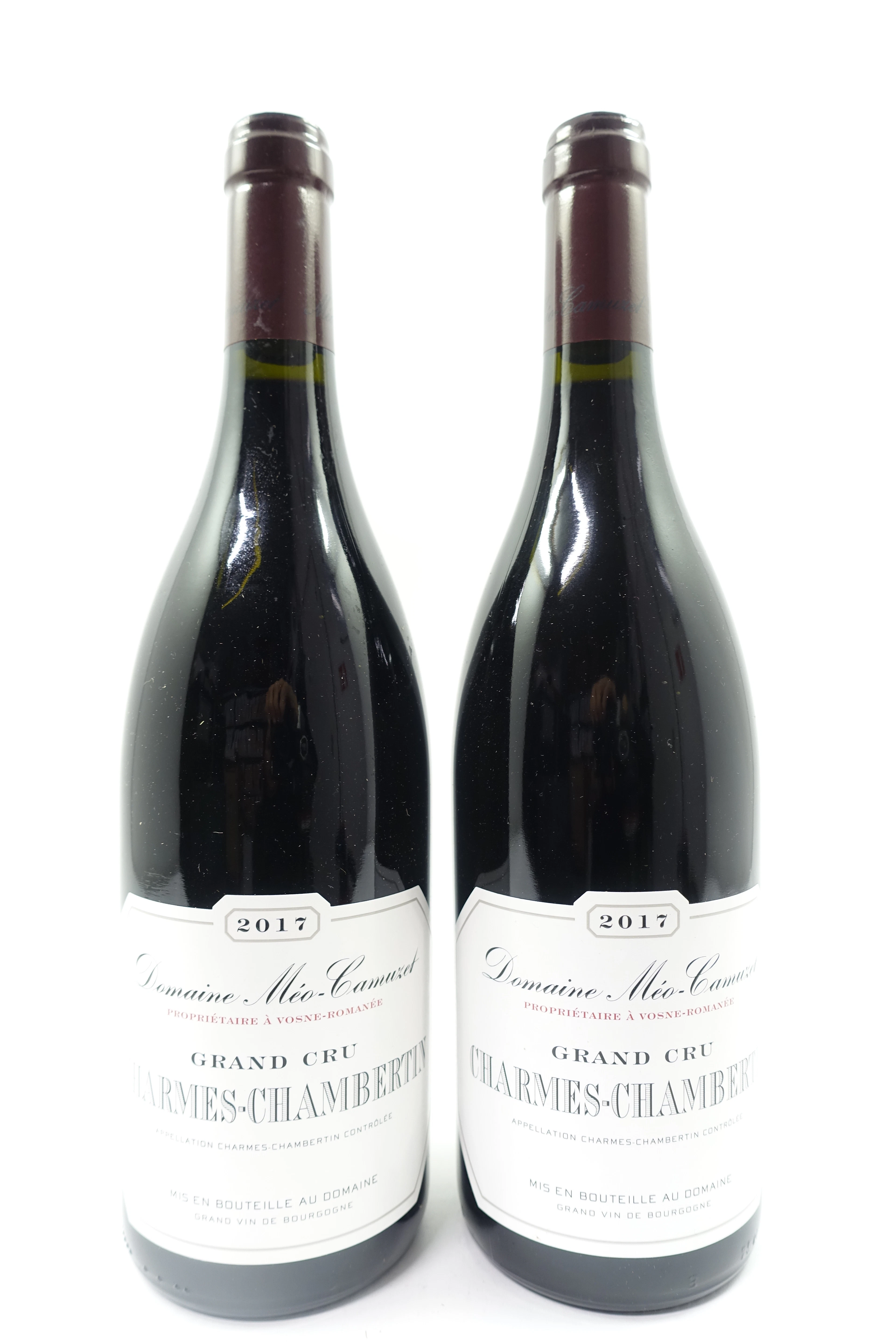 2 bts CHARMES CHAMBERTIN 2017 Grand Cru. Domaine Méo Camuzet