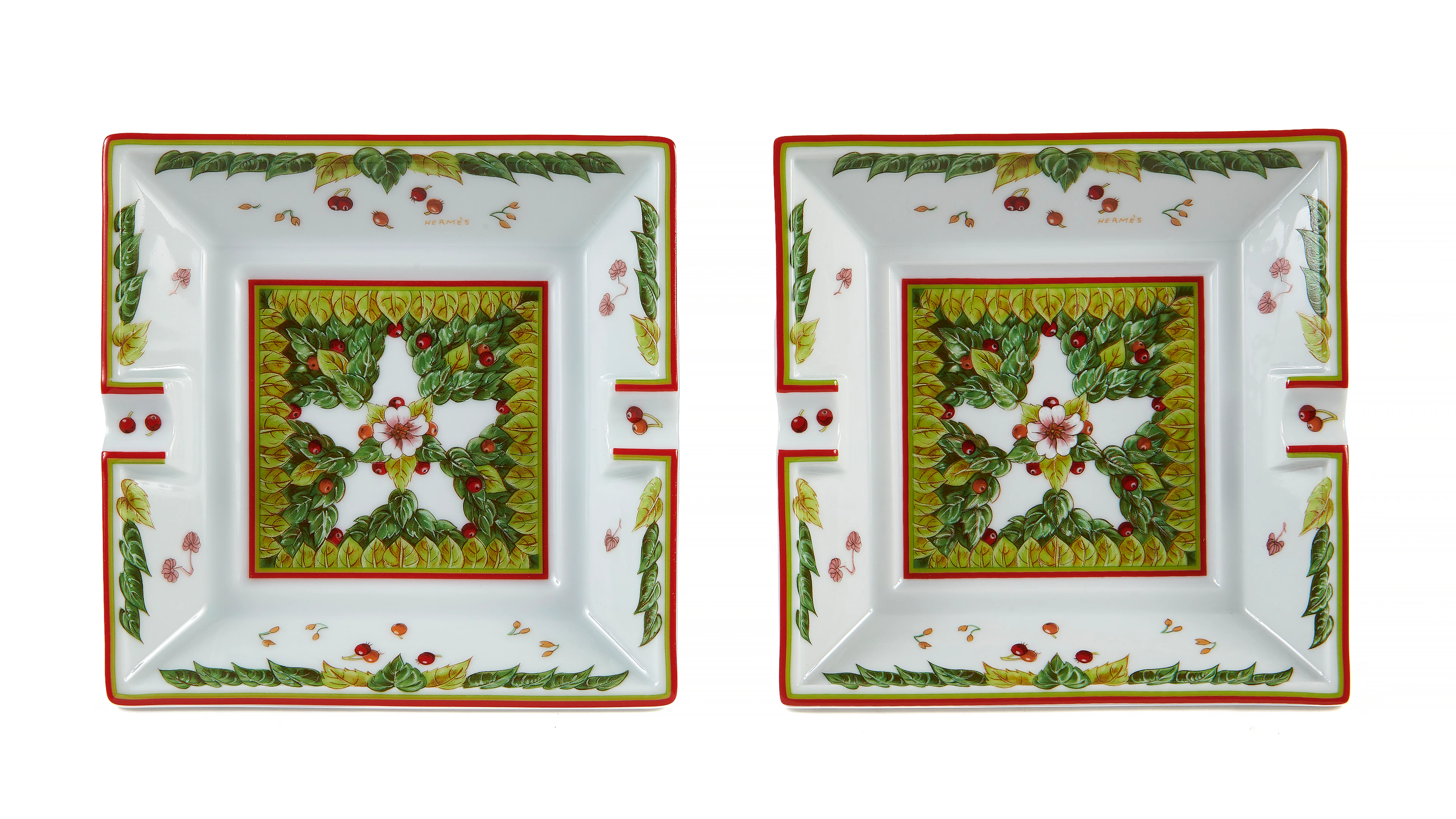HERMÈS JARDIN DE PYTHAGORE Two ashtrays