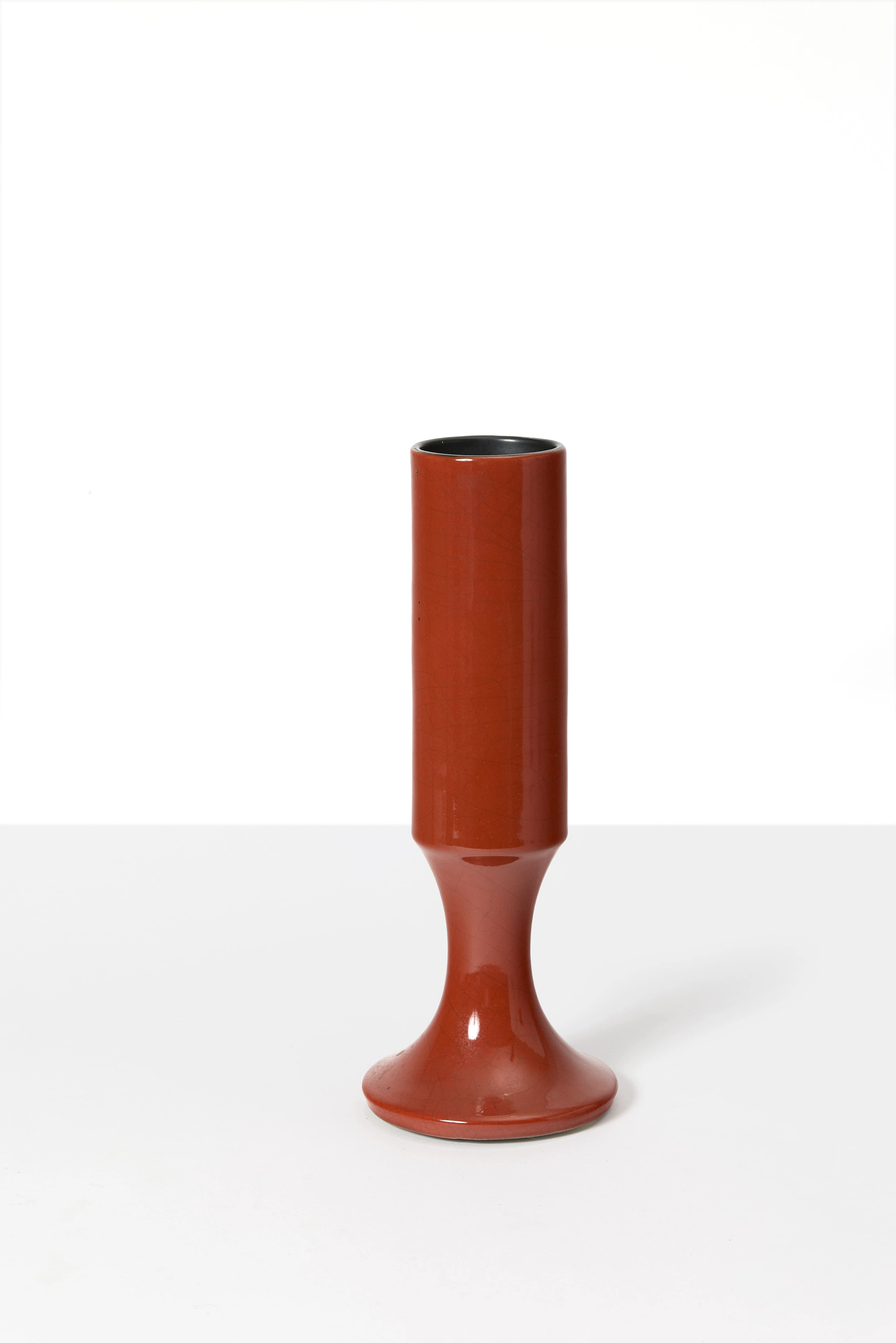 Georges JOUVE 1910-1964 Vase calice rouge - circa 1959