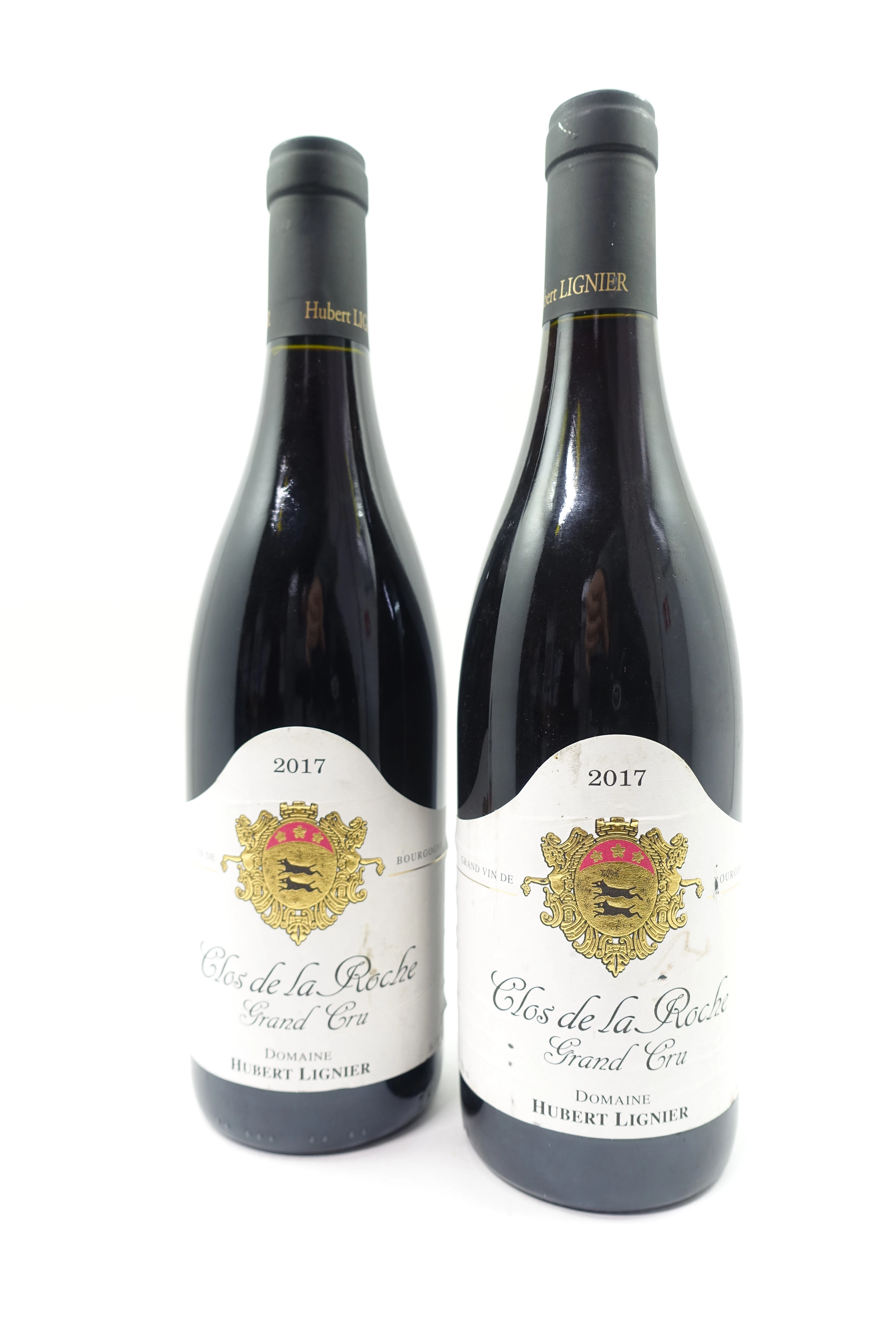 2 bts CLOS DE LA ROCHE 2017 Grand Cru. Domaine Hubert Lignier
