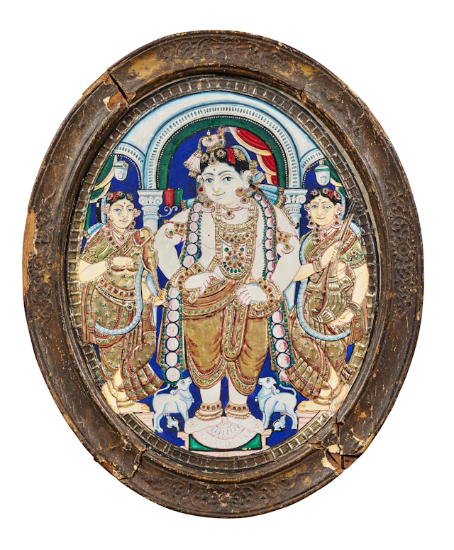 A Tanjore Painting of Bala Krishna