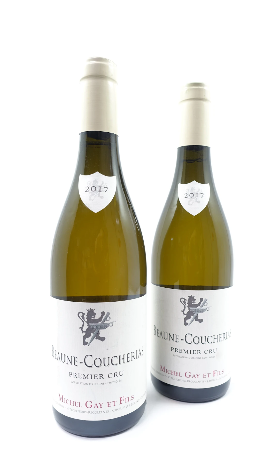 2 bts BEAUNE 2017 (blanc) 1er cru Coucherias. Michel Gay et fils