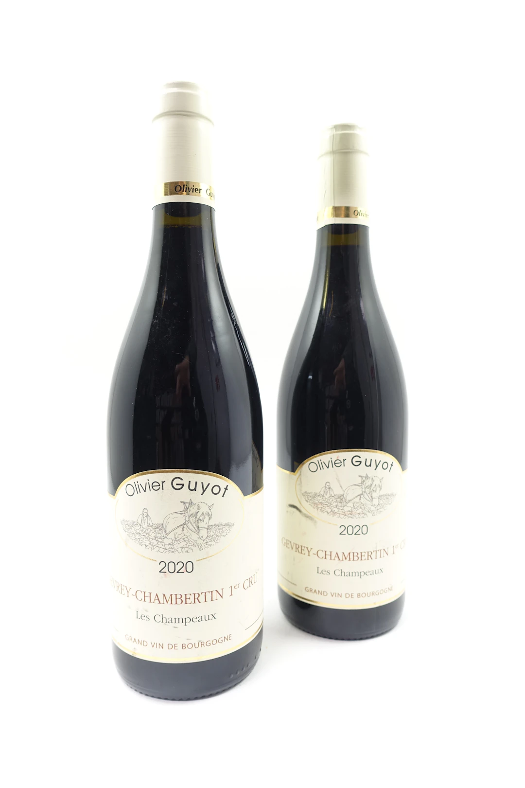 2 bts GEVREY CHAMBERTIN 2020 1er Cru Les Champeaux. Olivier Guyot