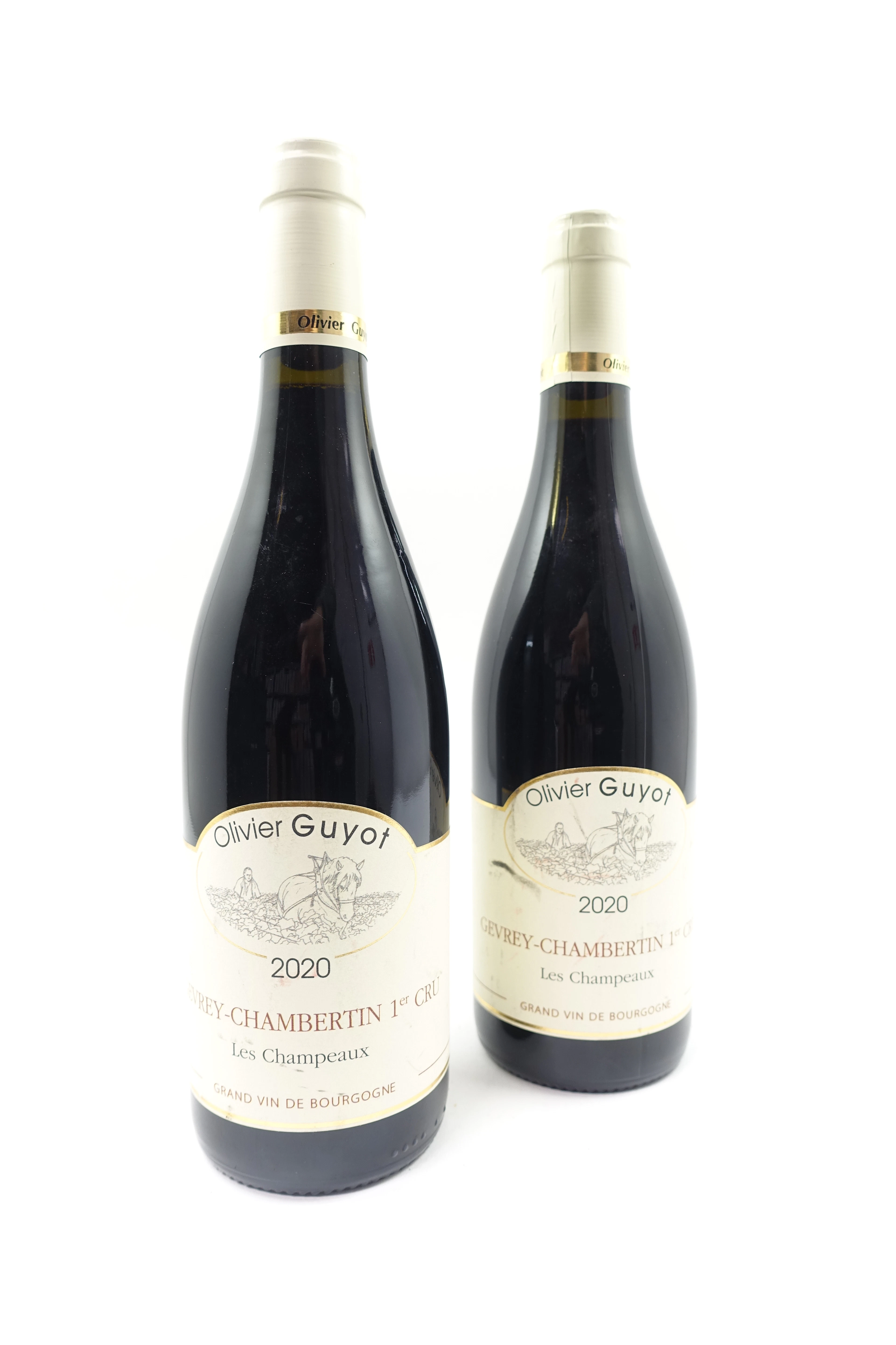2 bts GEVREY CHAMBERTIN 2020 1er Cru Les Champeaux. Olivier Guyot