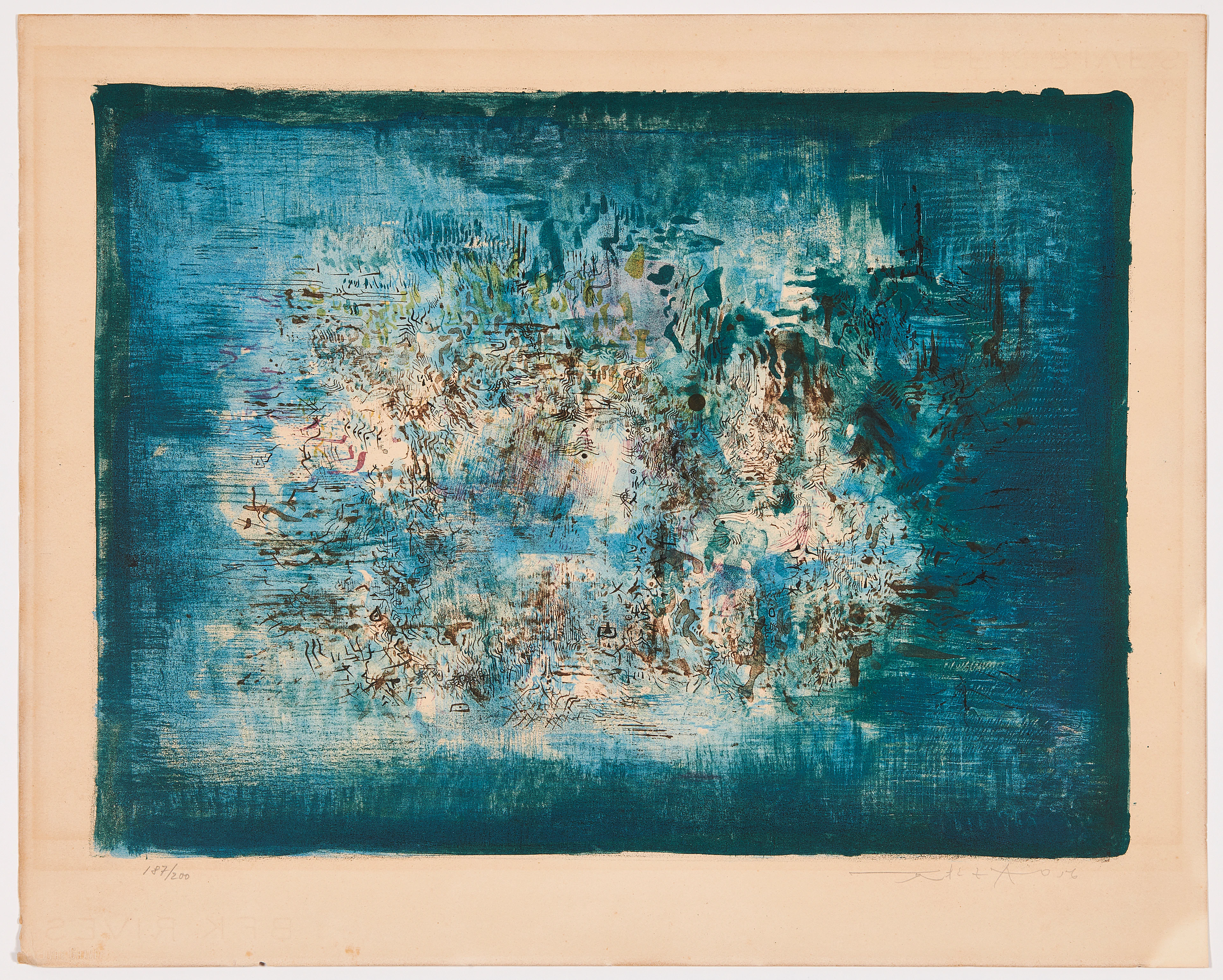 ZAO WOU-KI 1920 - 2013 Petit jardin - 1956