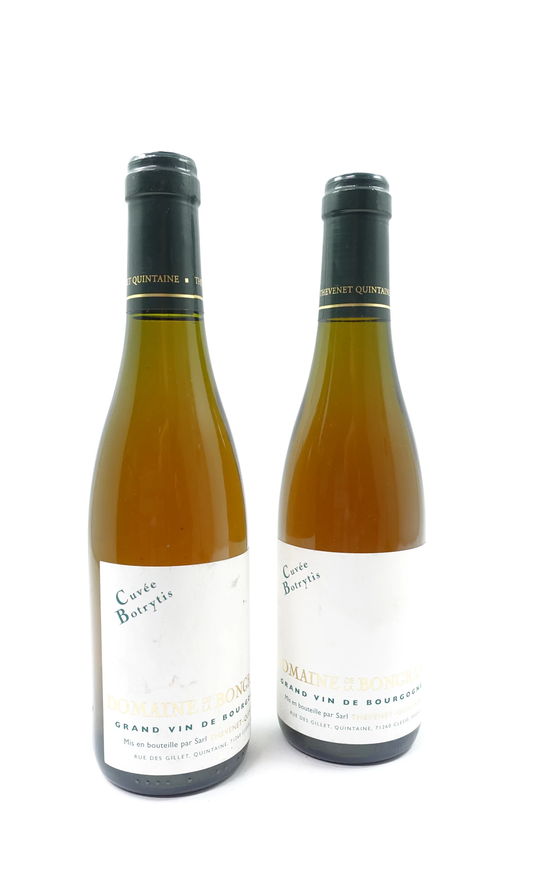 2 demi-bts MACON VILLAGES 2006 Cuvée Botytis. Quintaine. Domaine de la Bongran