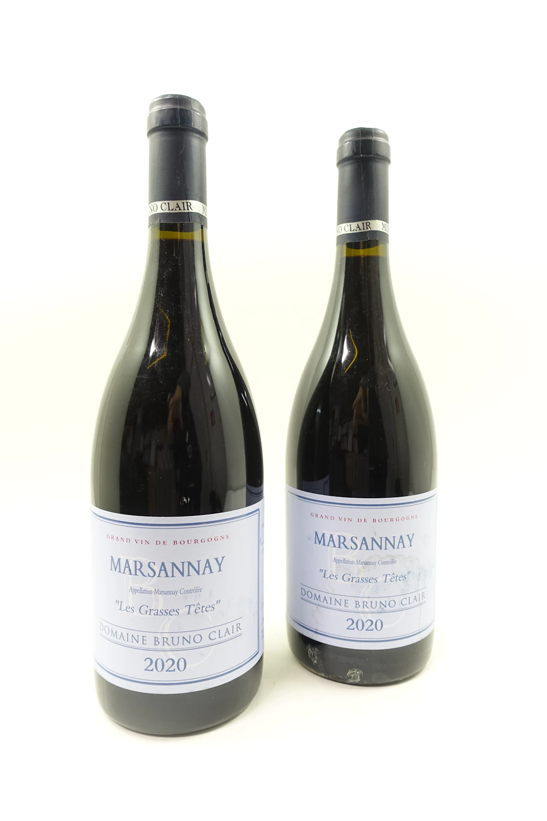 2 bts MARSANNAY 2020 (rouge) Les Grasses Têtes. Domaine Bruno Clair