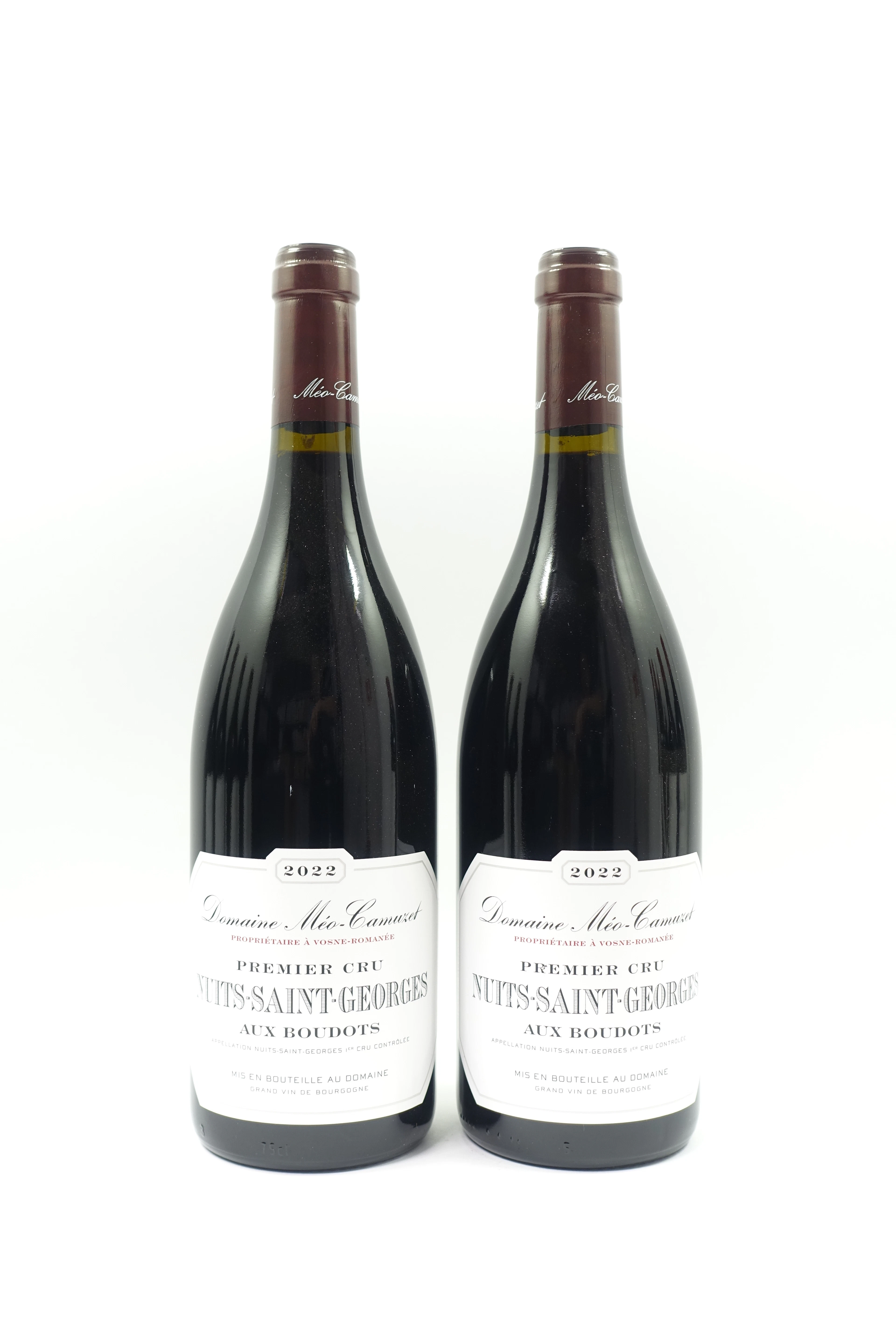 2 bts NUITS SAINT GEORGES 2022 1er Cru Aux Boudots. Domaine Méo Camuzet