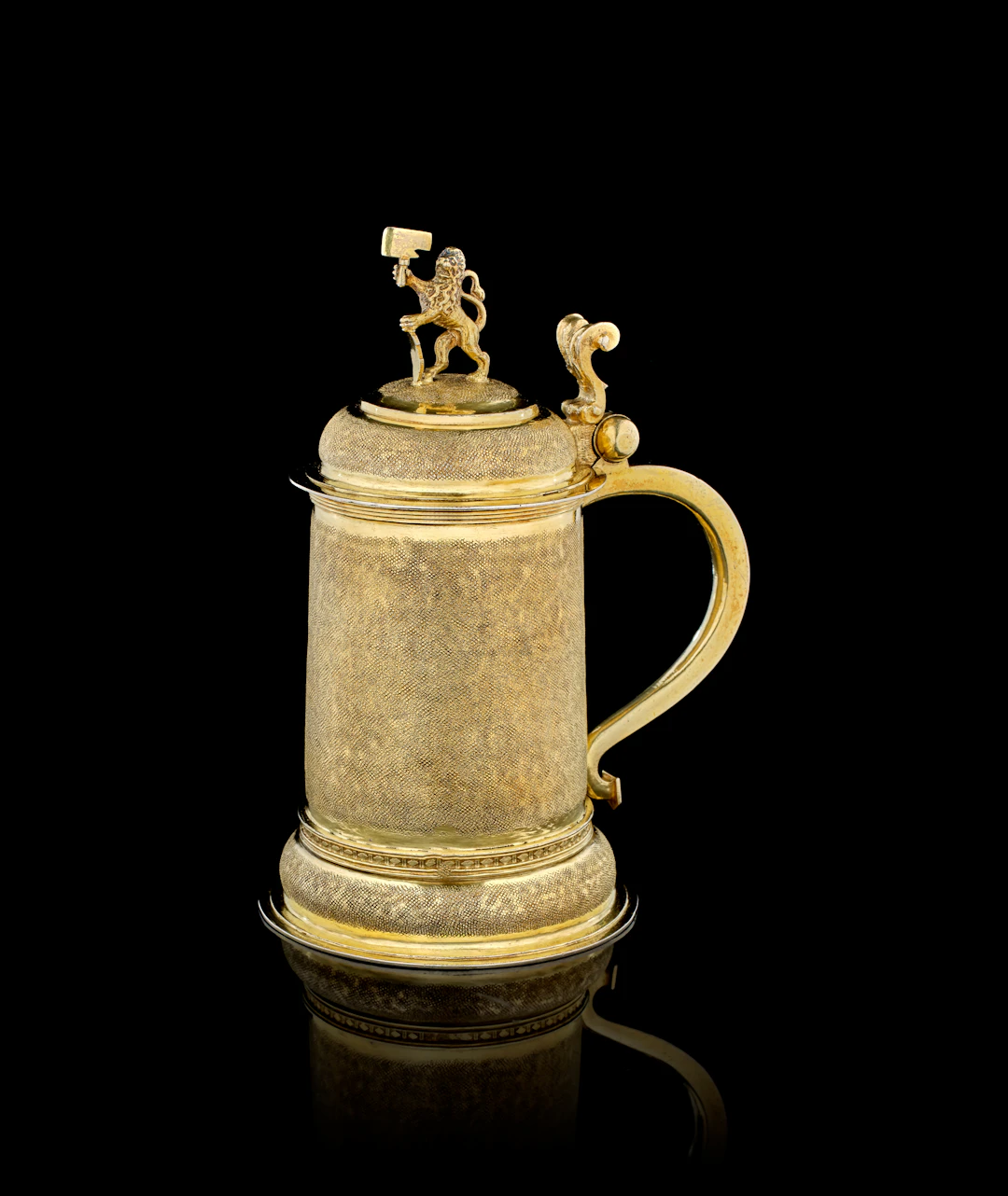 A Swiss silver-gilt snakeskin covered tankard, Hans Conrad Boller