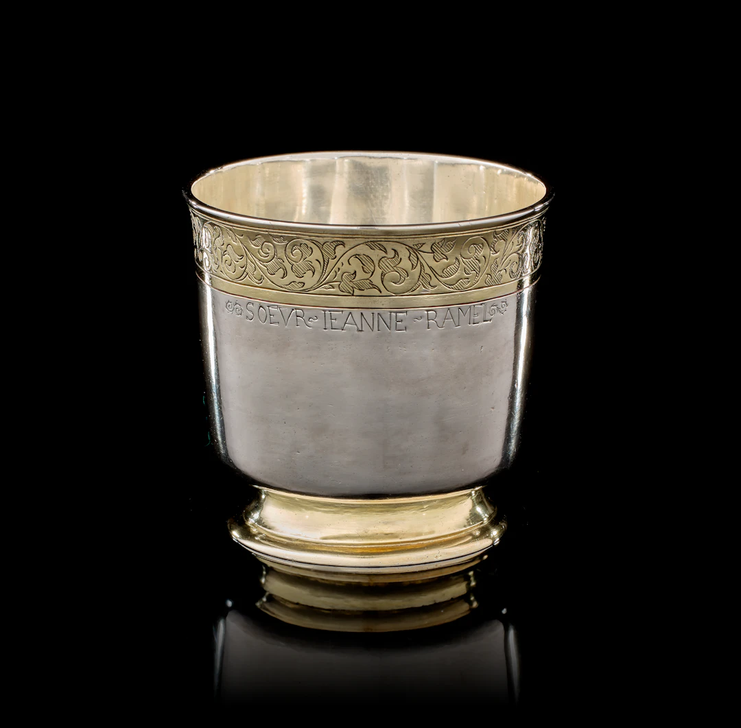 A Swiss parce-gilt silver cup, Simon Perret, Fribourg, 1557-1598