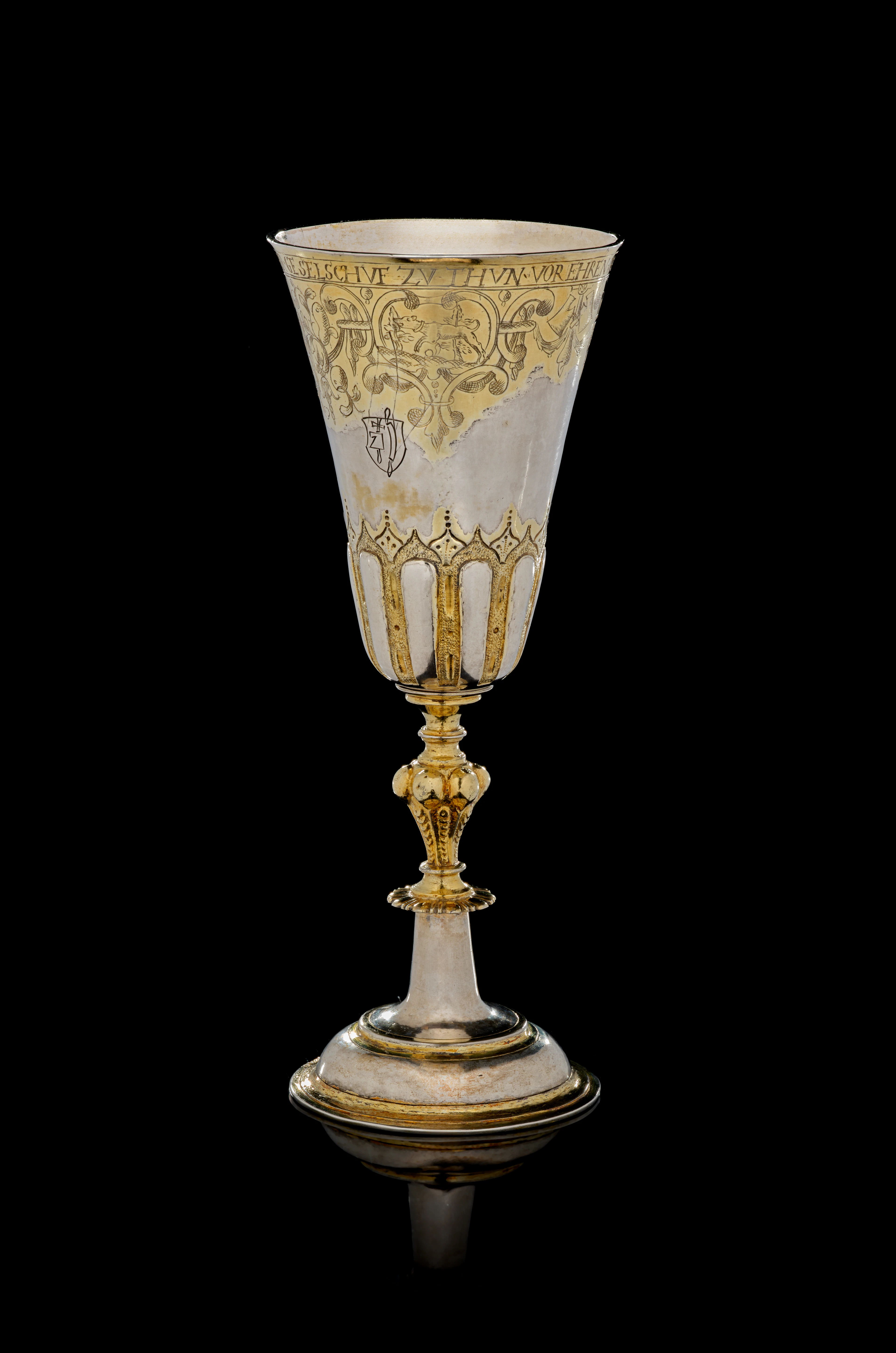 A Swiss parcel-silver cup from the Thun Butchers' Guild, Tobias Klenk