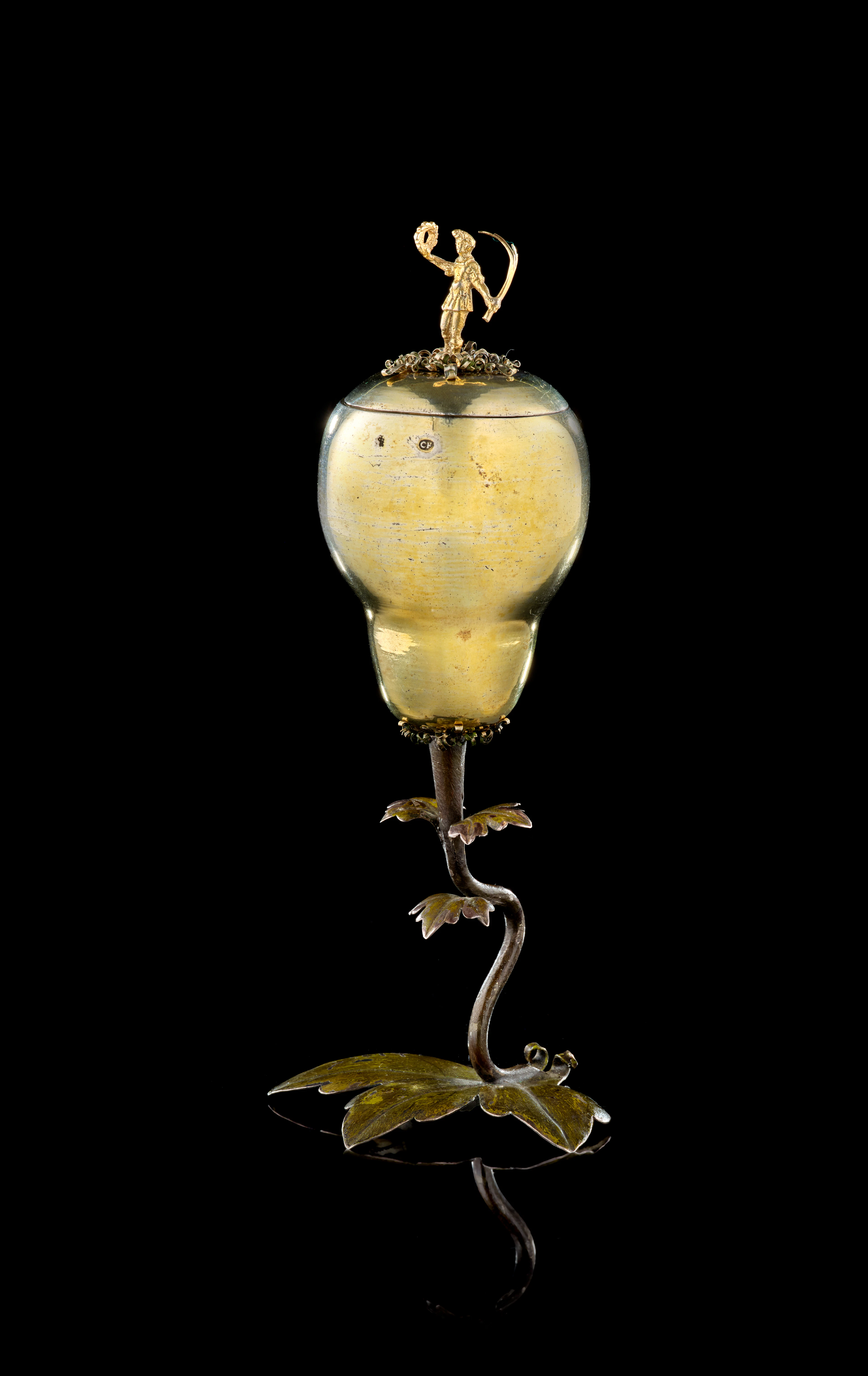 A German parcel-gilt silver "pear" cup, Christian Franck, Augsburg