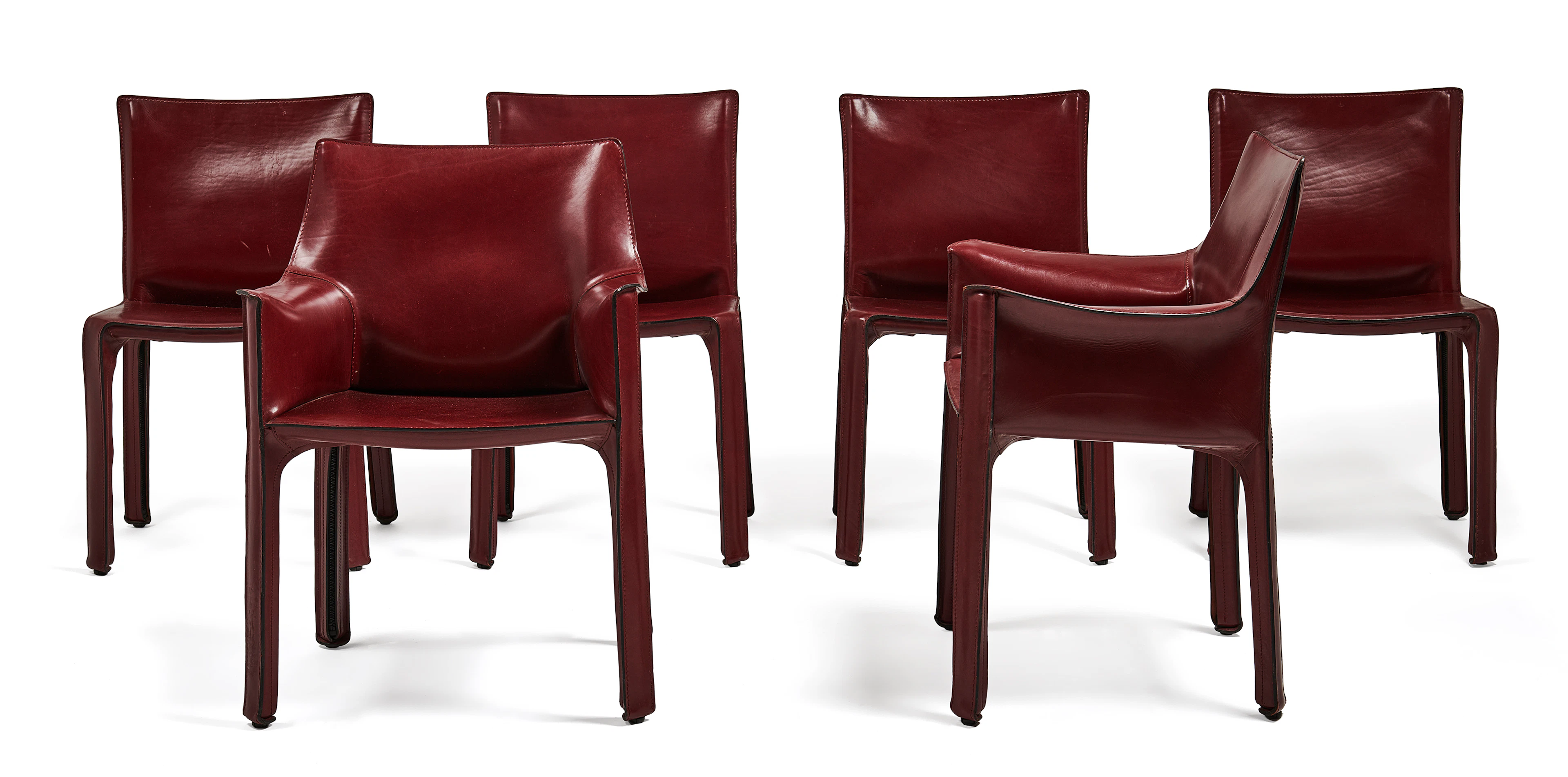Mario BELLINI Né en 1935 Ensemble de quatre chaises mod. cab 412 et
