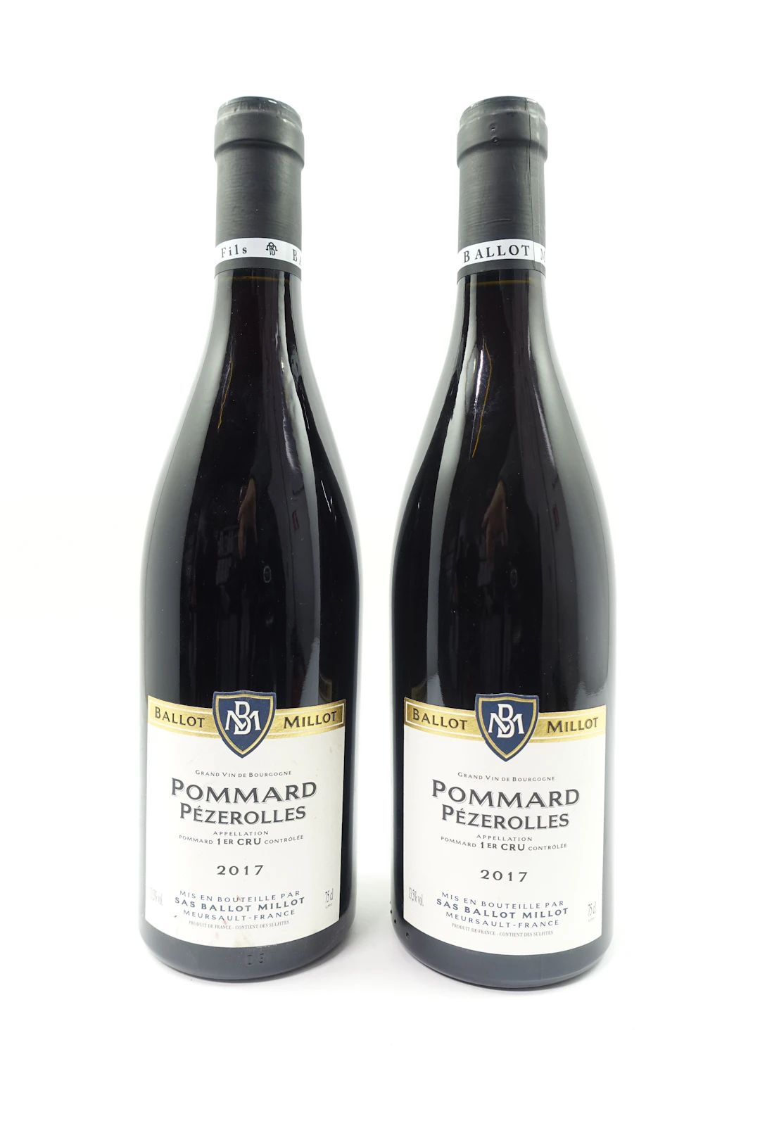 2 bts POMMARD 2017 1er Cru Pézerolles. Ballot-Millot