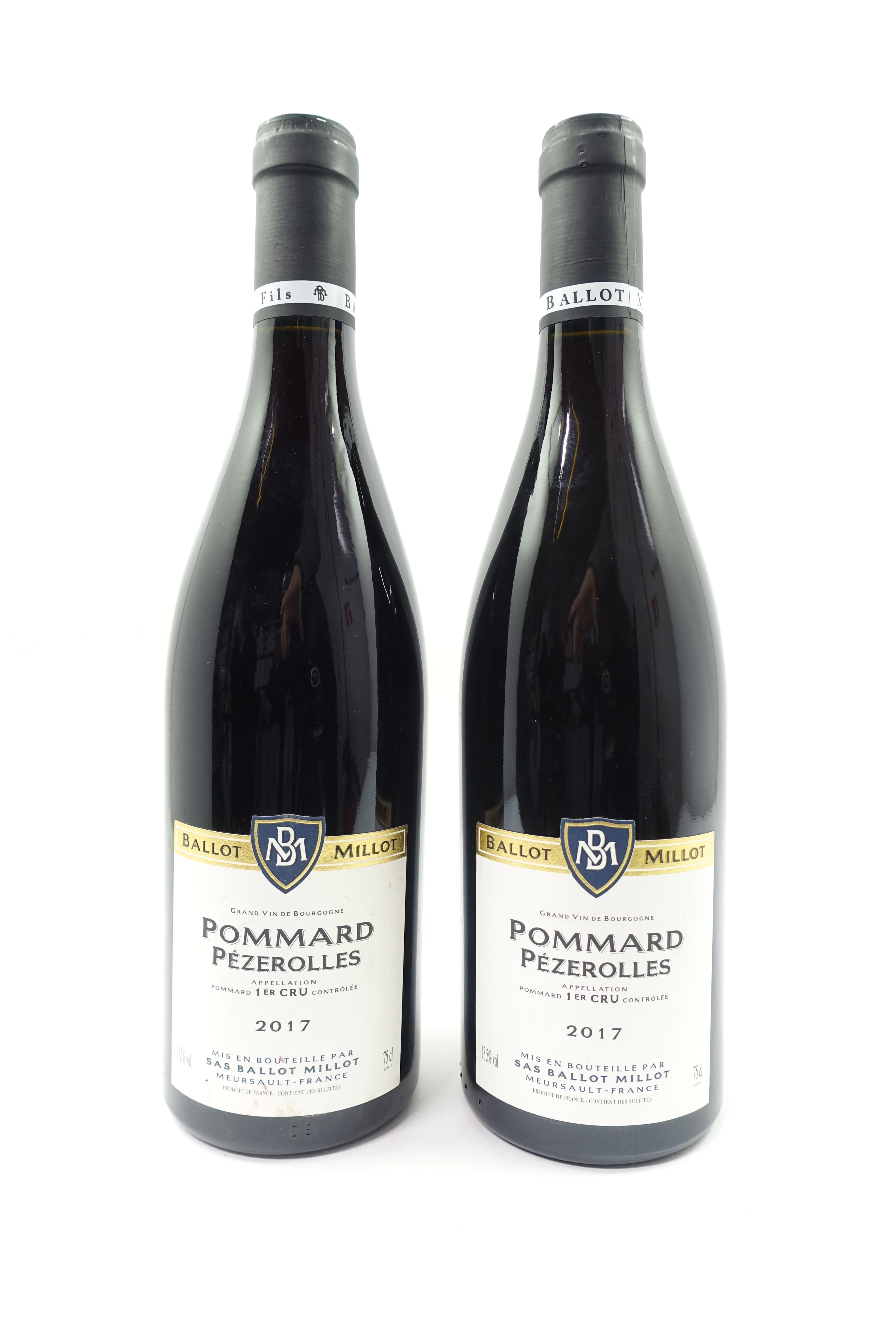 2 bts POMMARD 2017 1er Cru Pézerolles. Ballot-Millot