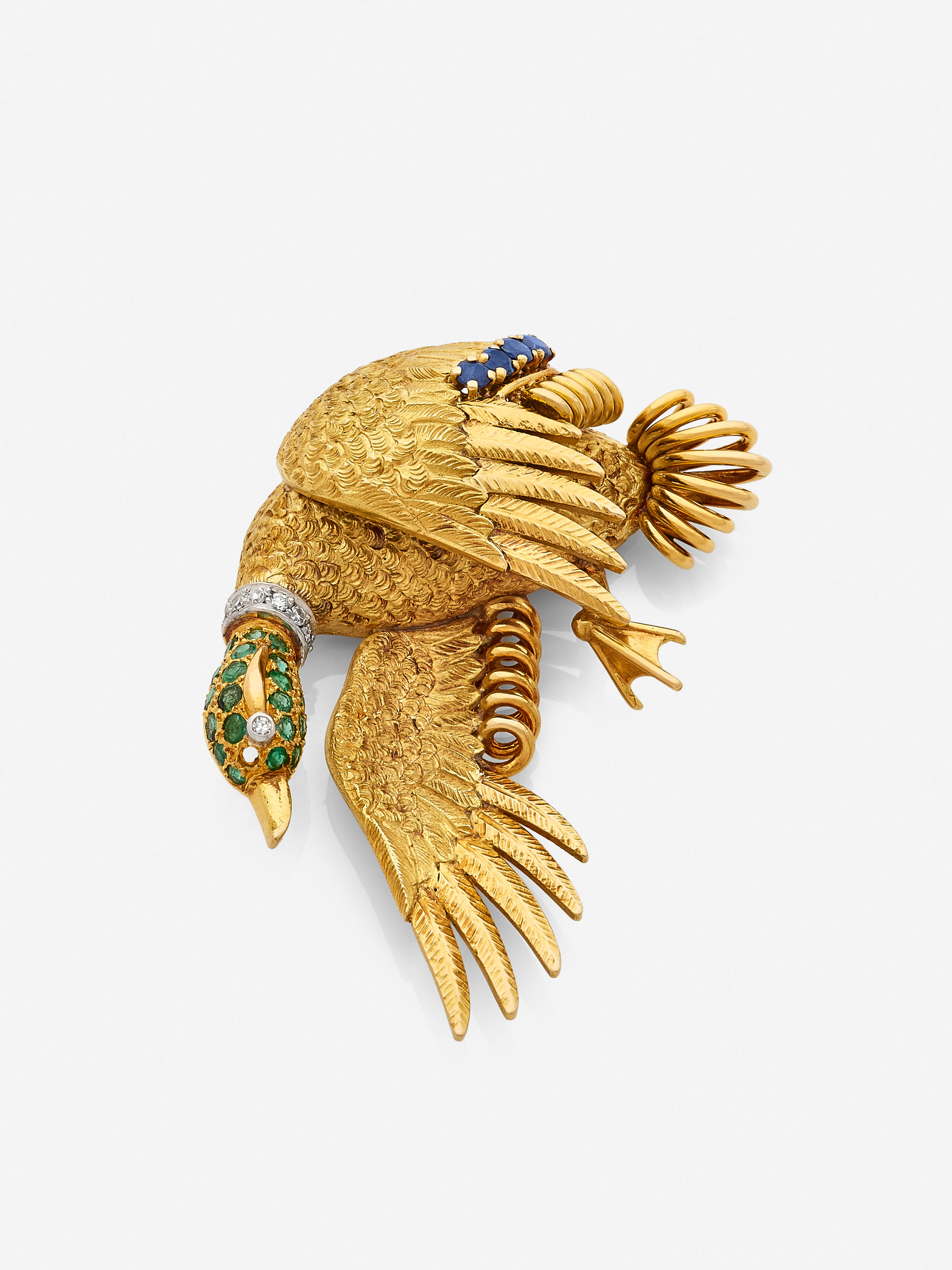 Georges LENFANT pour HERMÈS Clip de corsage "Colvert"