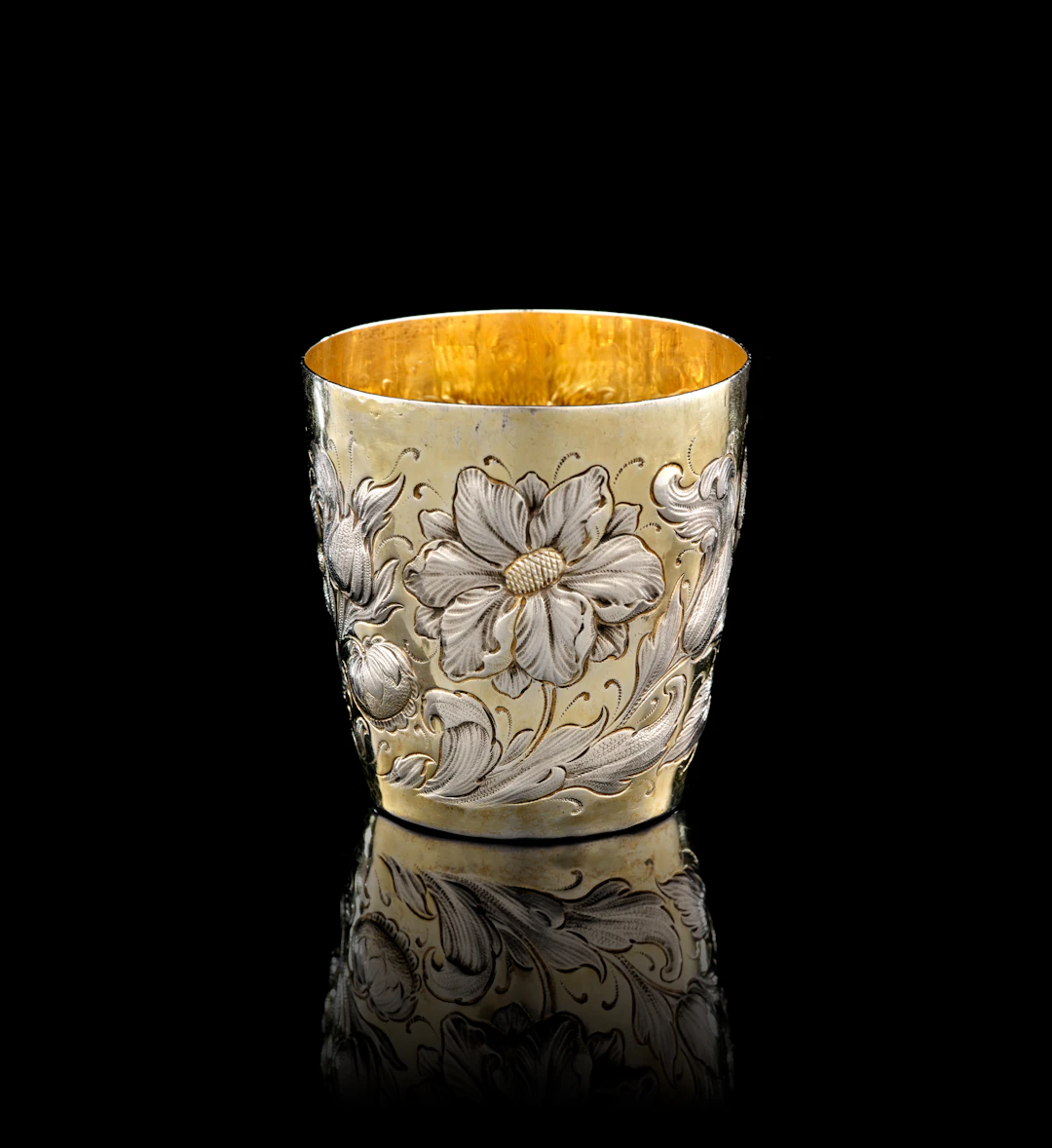 A German parcel-gilt silver beaker, Andreas Berckmann, Nuremberg, 1665-1669