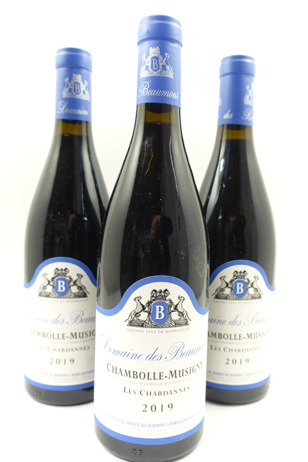 3 bts CHAMBOLLE MUSIGNY 2019 Les Chardannes. Domaine des Beaumont