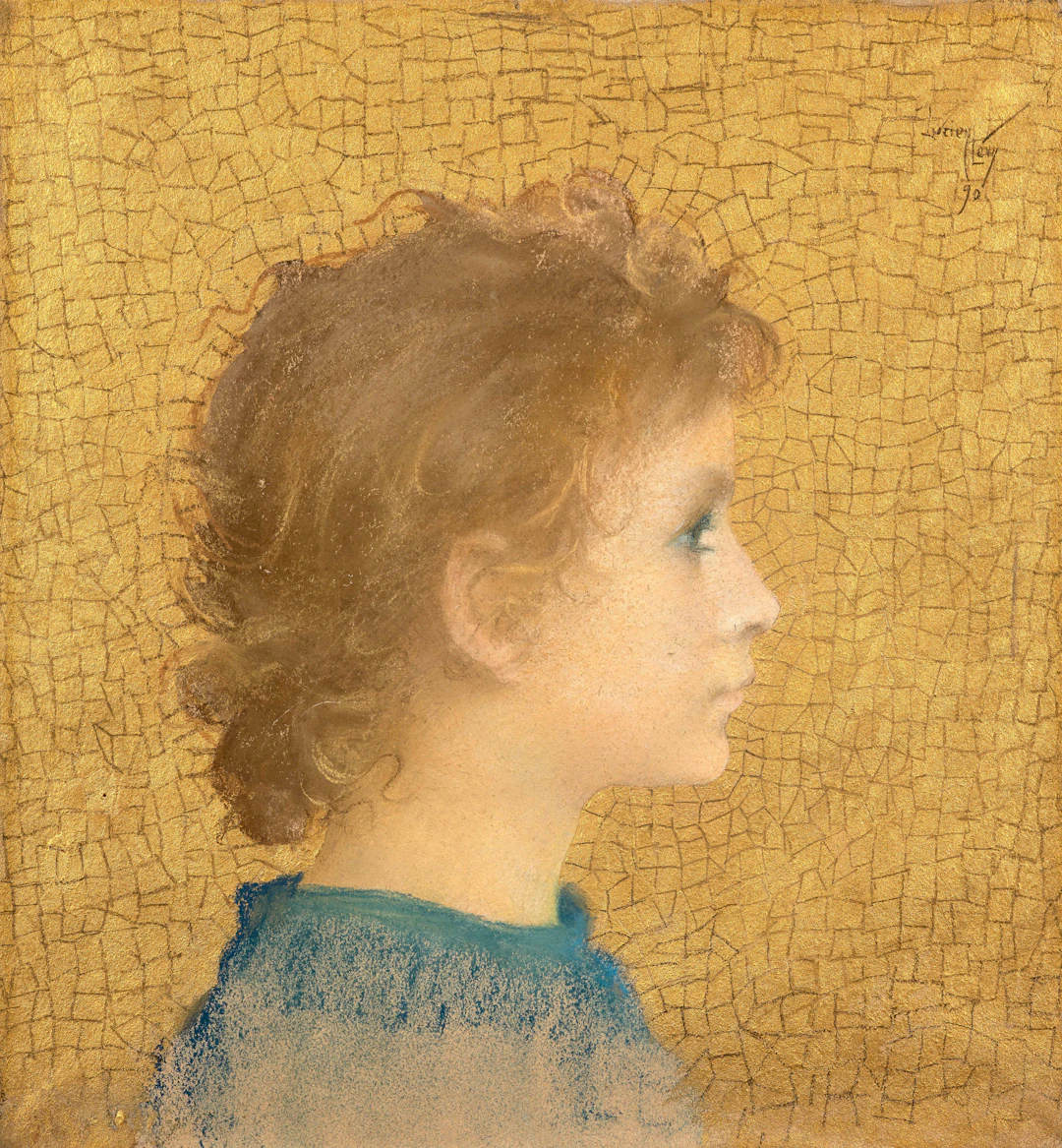 Lucien LÉVY-DHURMER 1865 - 1953 Portrait d’Anne Caroline Jeanne Massier - 1890