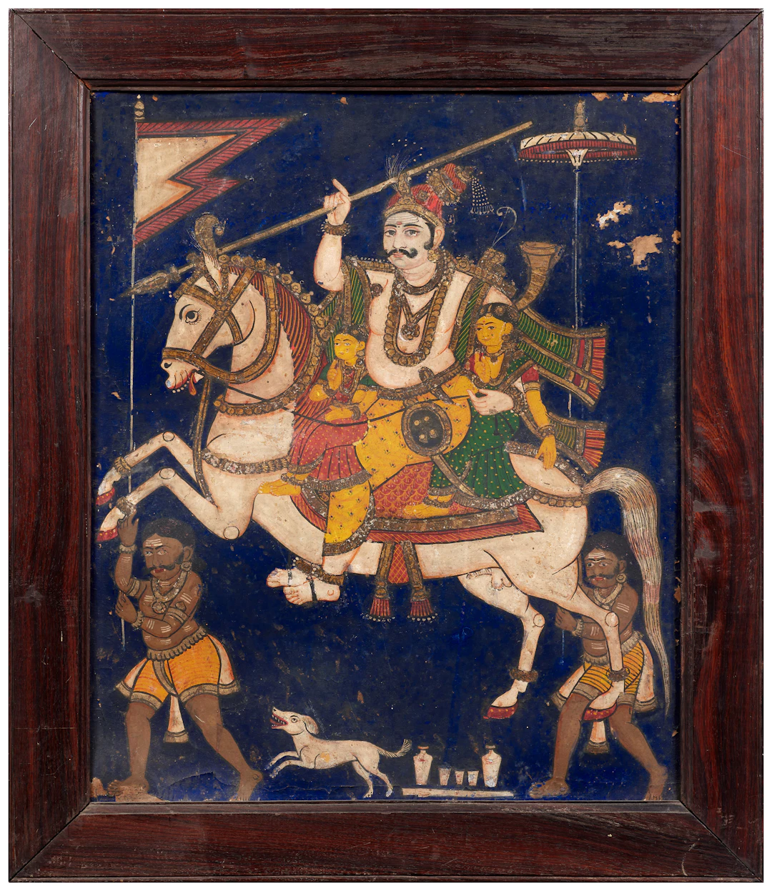 A Large Tanjore Icon of Madurai Veeran