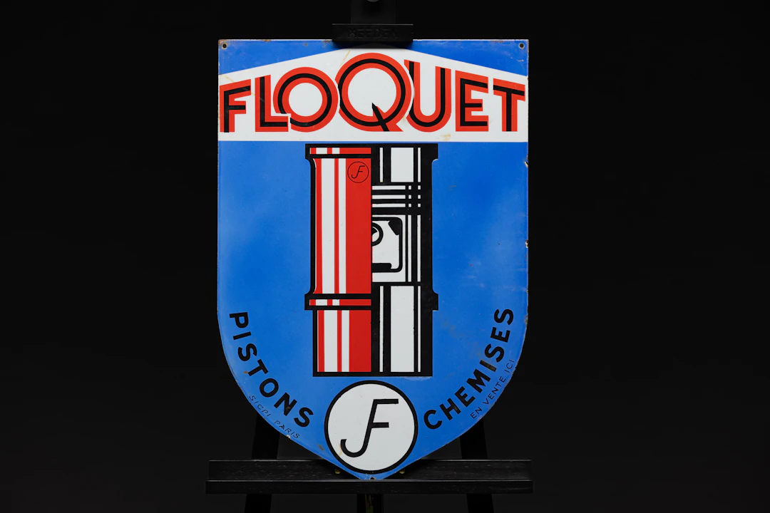 Floquet - enamelled sign No reserve